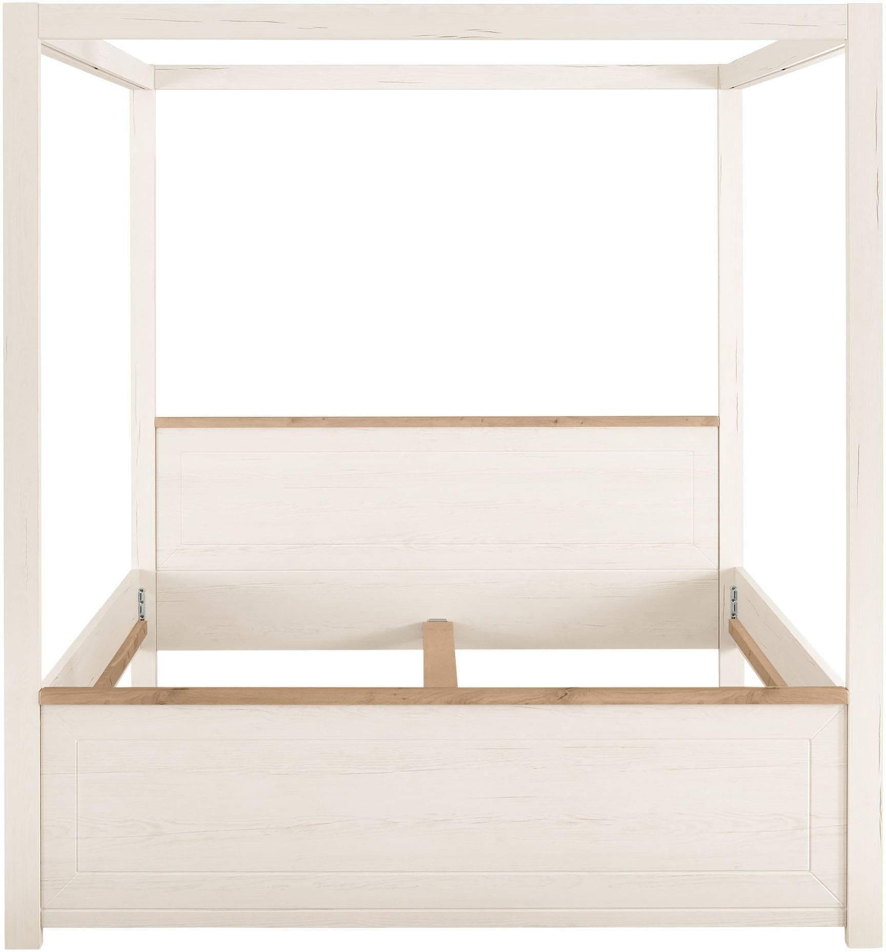 Himmelbett York Schlafen Weiß Landhausstil