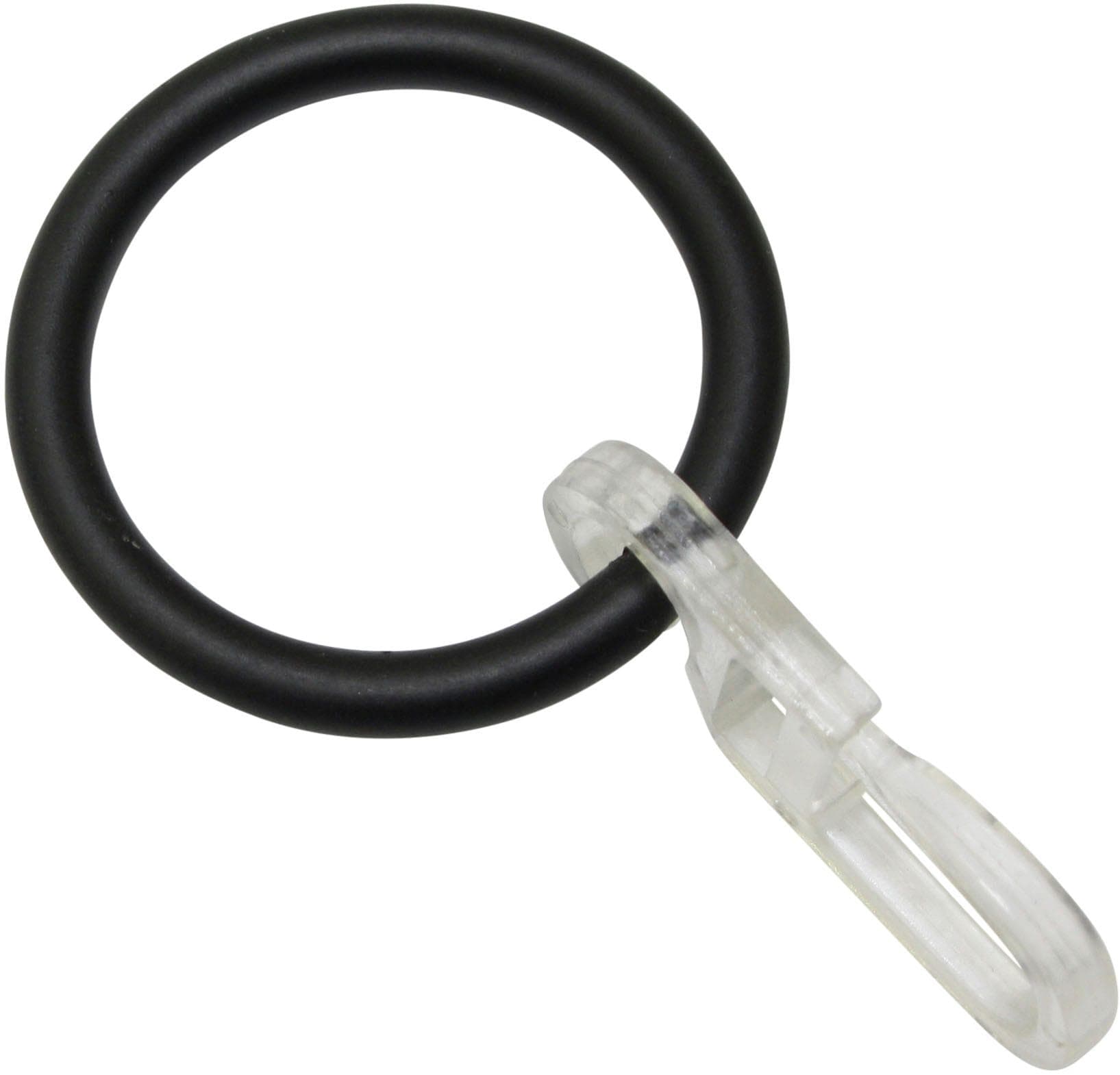 Gardinia Gardinenringe Kos Schwarz Metall 6-tlg. mit Faltenlegehaken