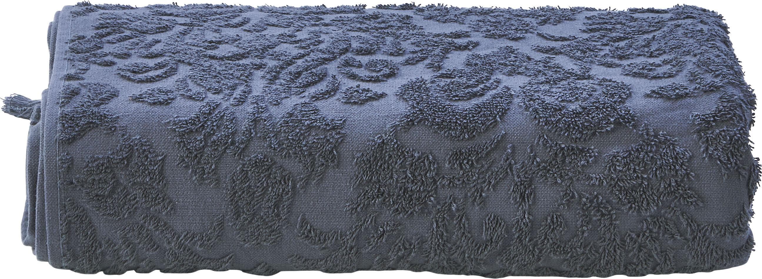 DONE. Duschtuch Provence Ornaments Anthrazit 70x140cm Walkfrottier