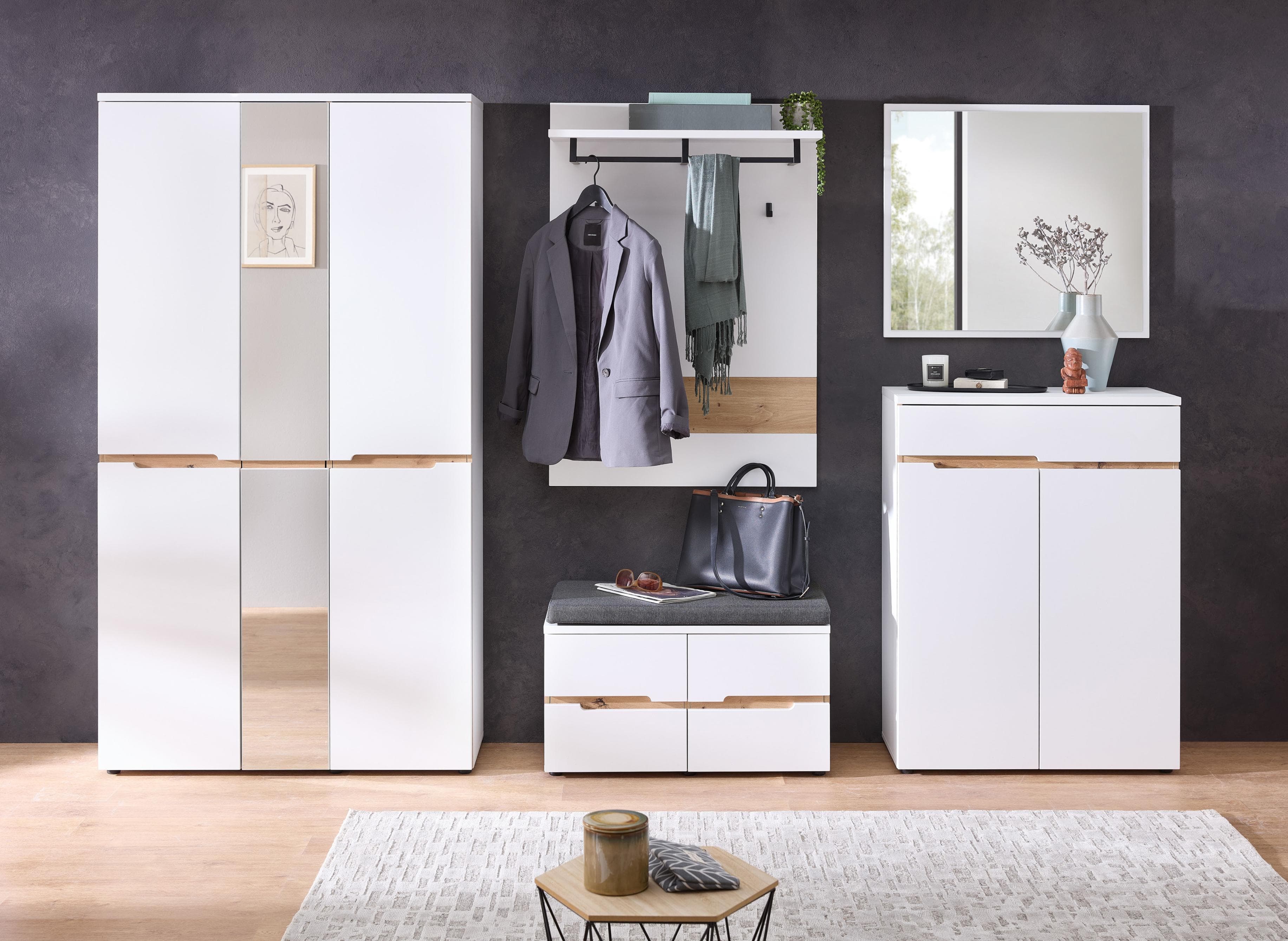 INNOSTYLE Memphis Garderoben-Set Weiß Artisan Eiche