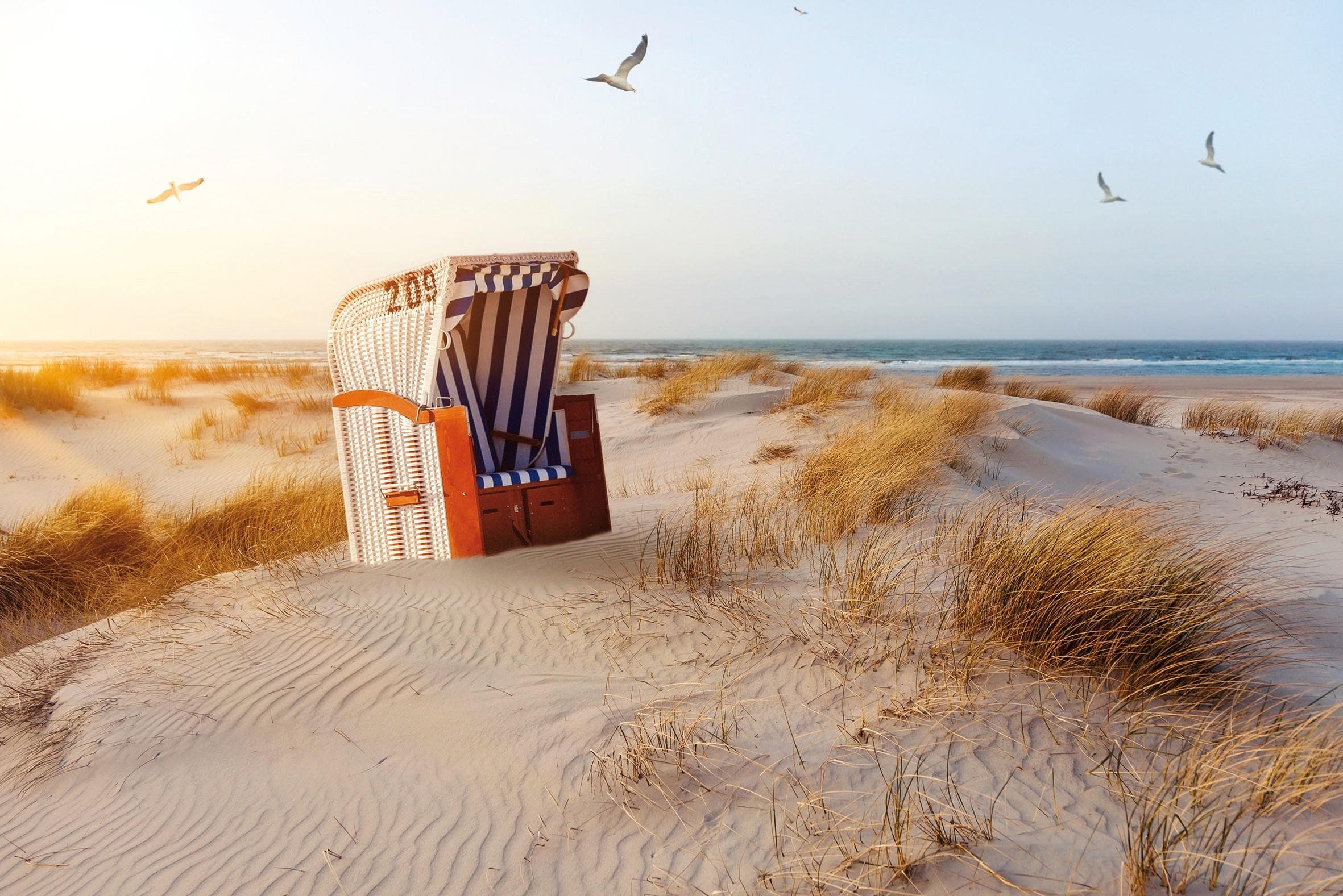 Leinwandbild BÖNNINGHOFF Blau Landschaft Meer