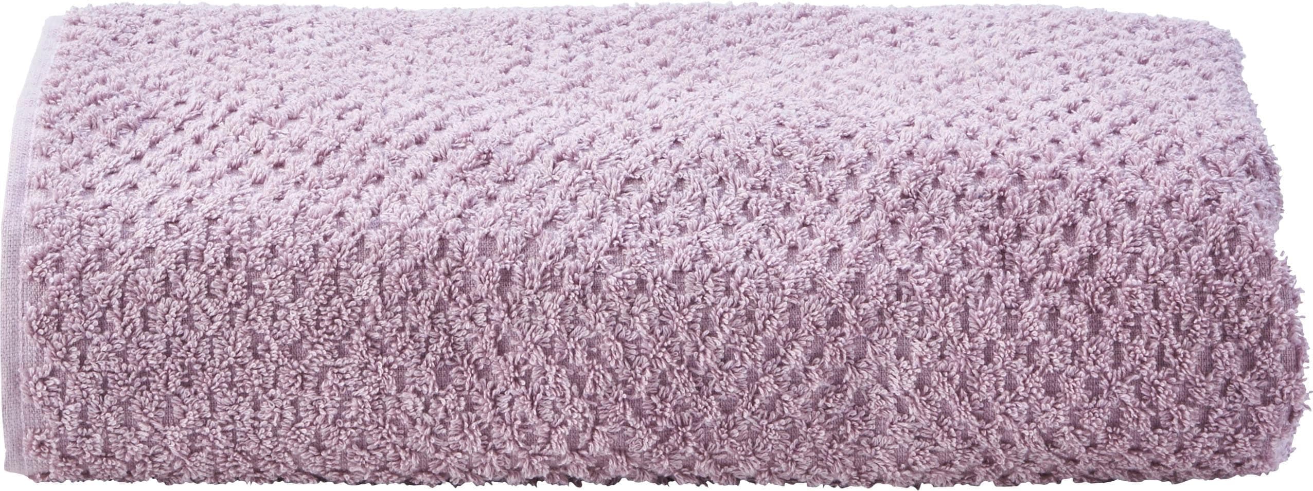 Duschtuch DONE. Provence Honeycomb Altrosa Walkfrottier 70x140cm