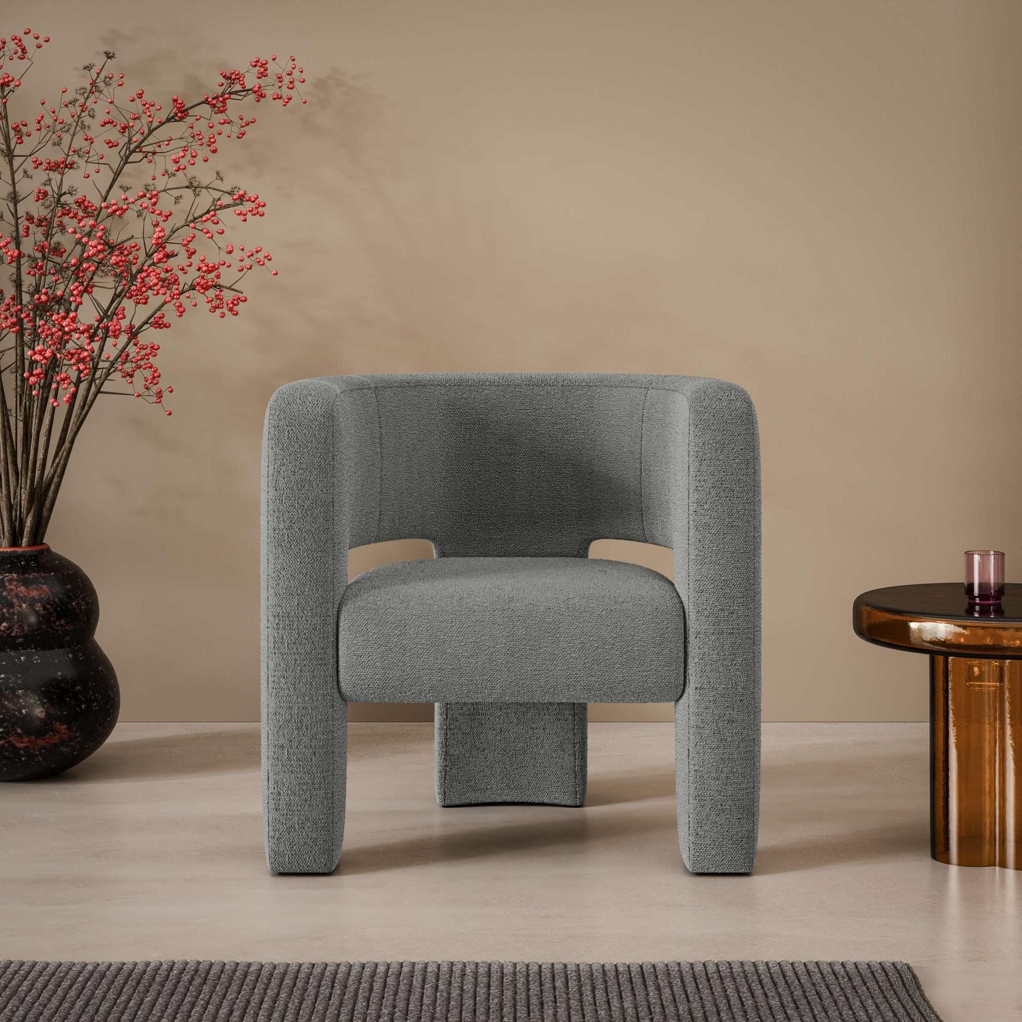 LeGer Home by Lena Gercke Ohrensessel SELMIA Grau Anthrazit
