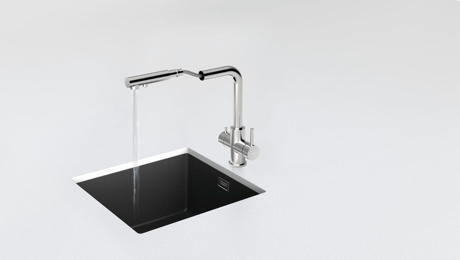 SCHOCK Küchenarmatur Vitus Edelstahl Hochdruck Ausziehbar 180°