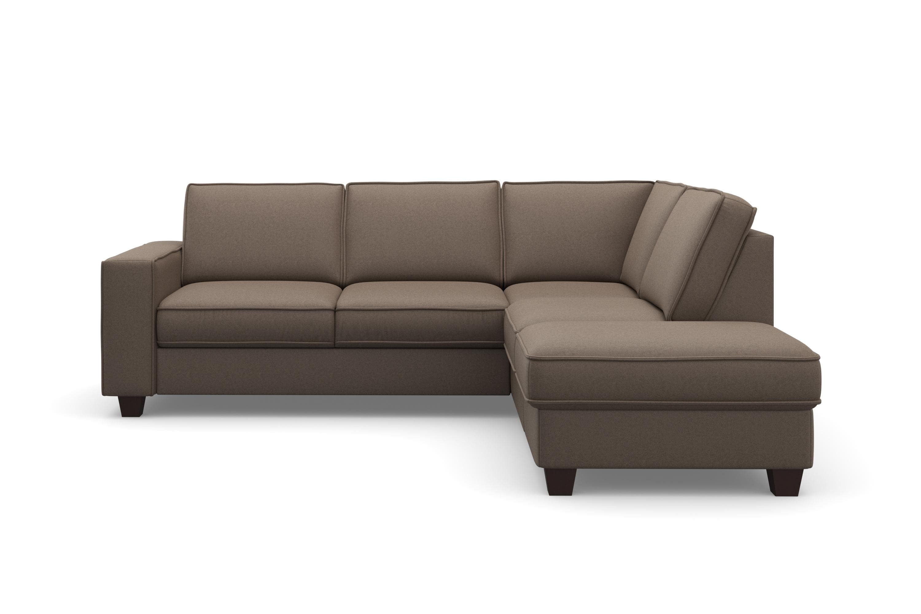 HOME AFFAIRE Ecksofa County L-Form Braun Luxus-Microfaser