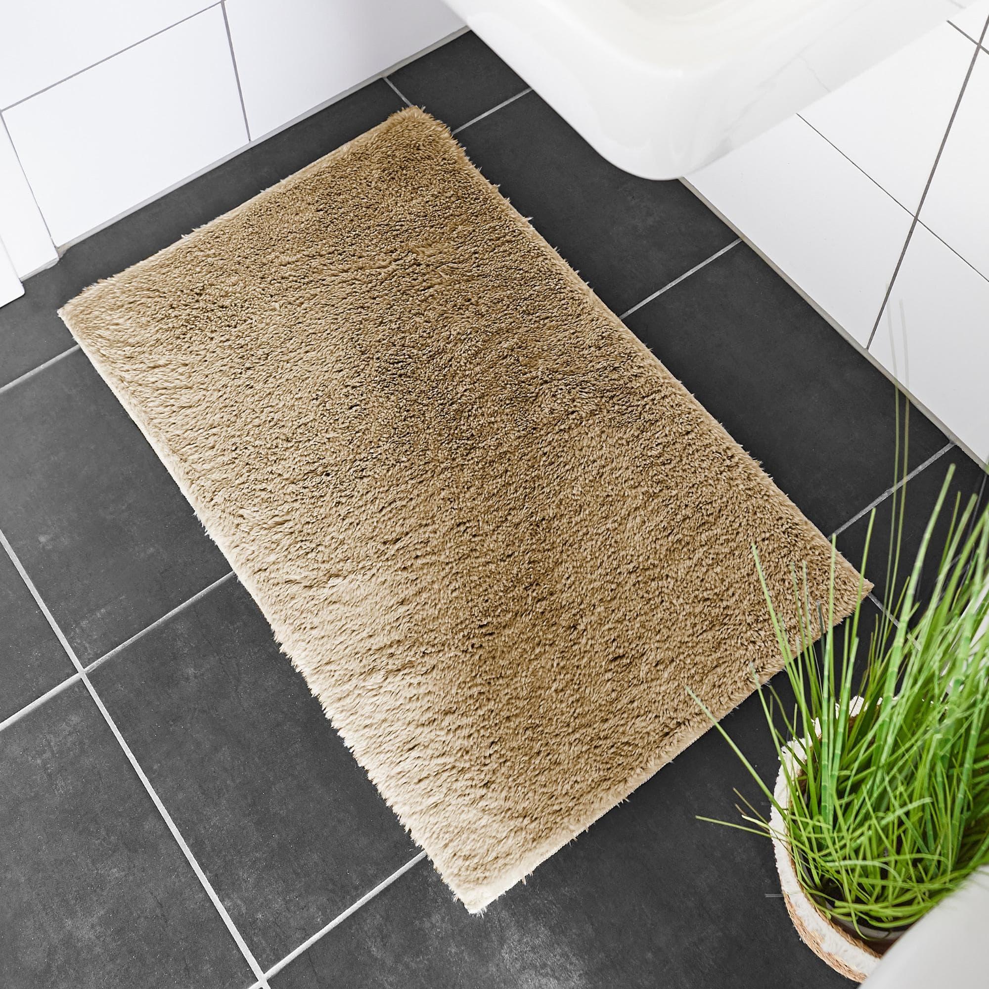 ANDIAMO Badematte Florida Grau Rutschhemmend Polyester