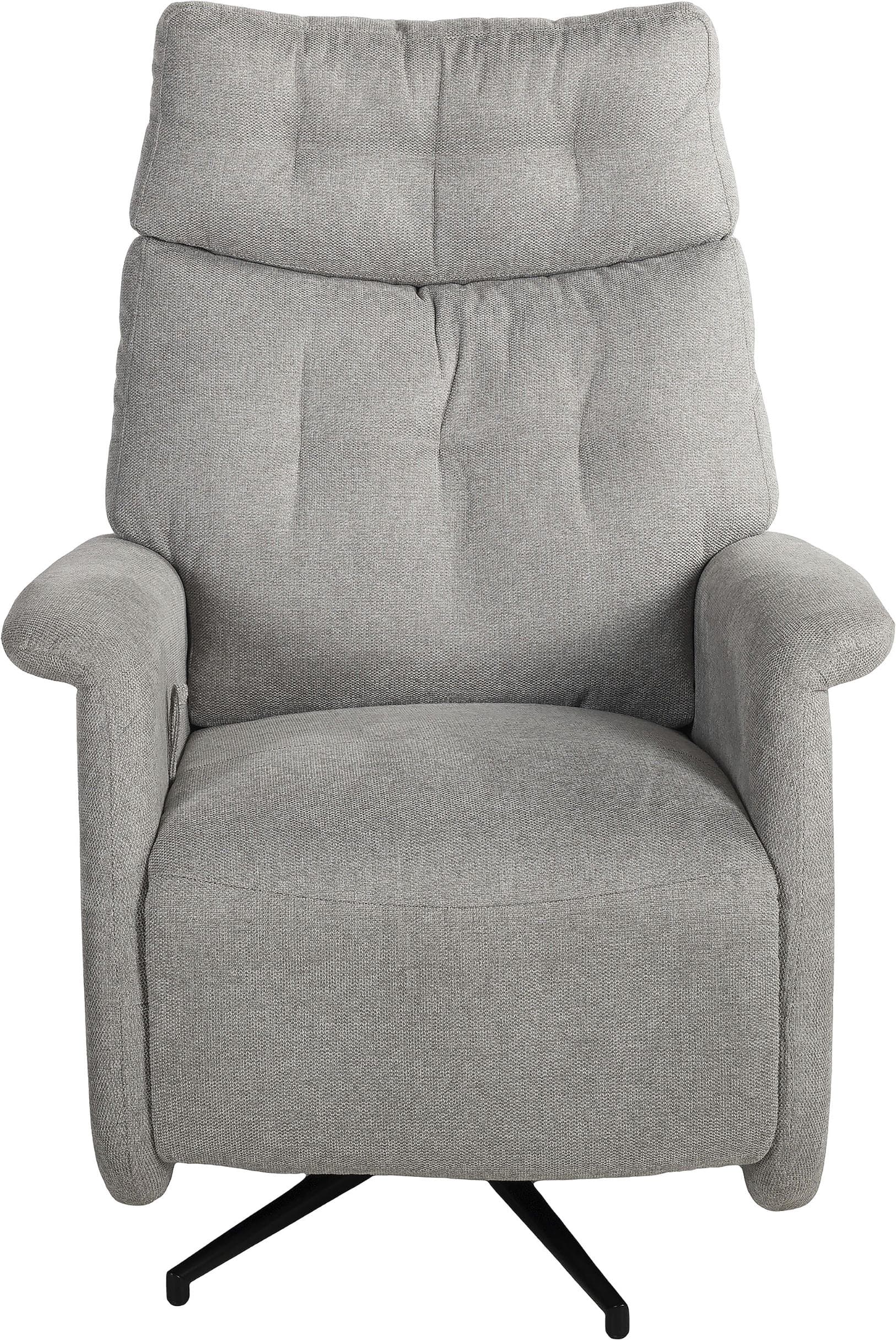 Duo Collection Relaxsessel Peralta Grau mit Fußstütze und Drehfunktion
