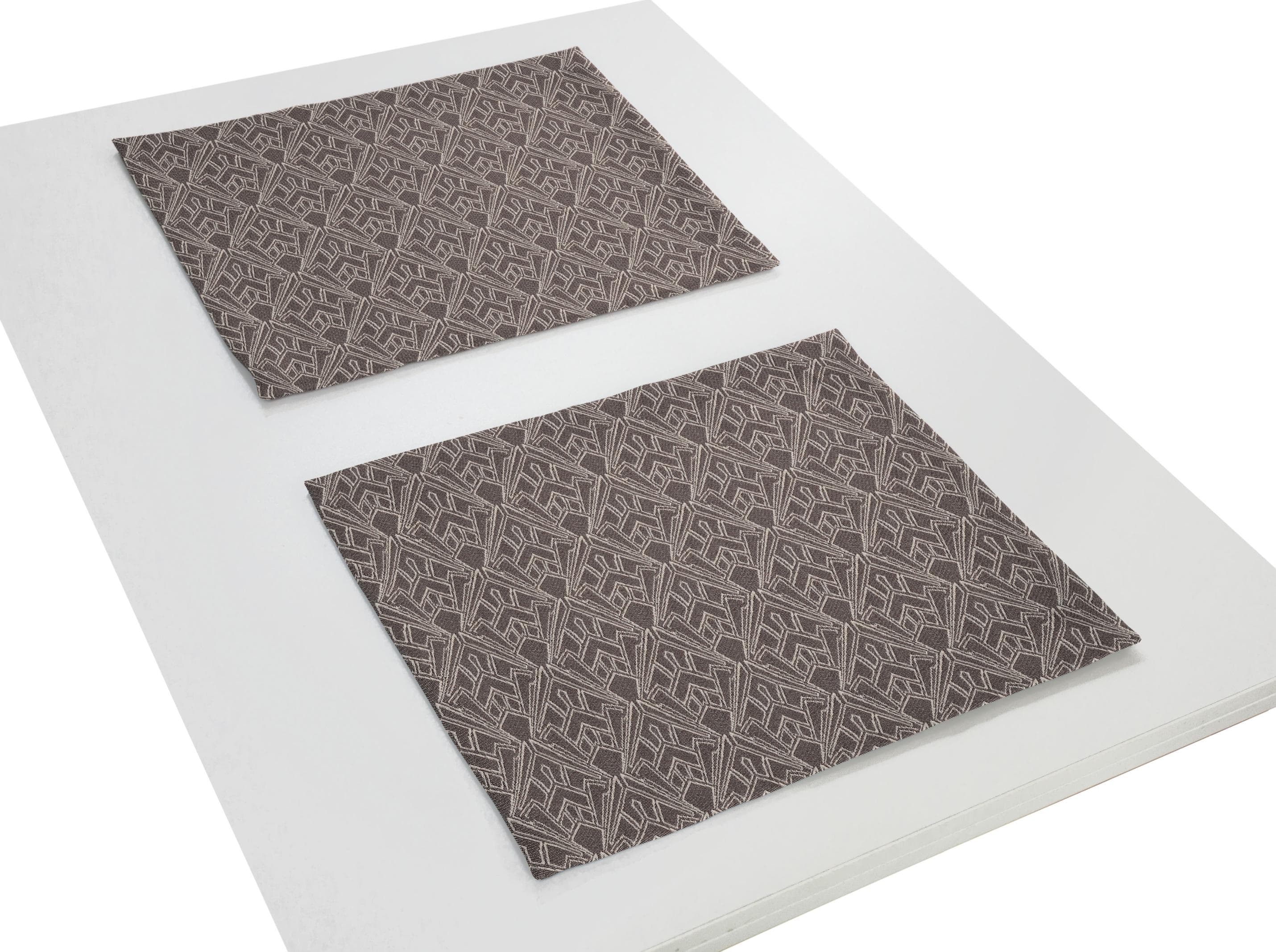 ADAM Platzset Urban Cactus Dunkelbraun 100% Bio-Baumwolle 2er-Set