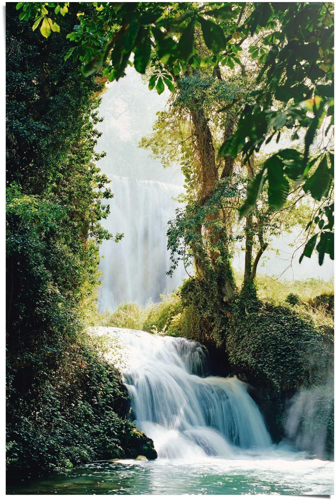 REINDERS Poster Wasserfälle Zaragoza Grün