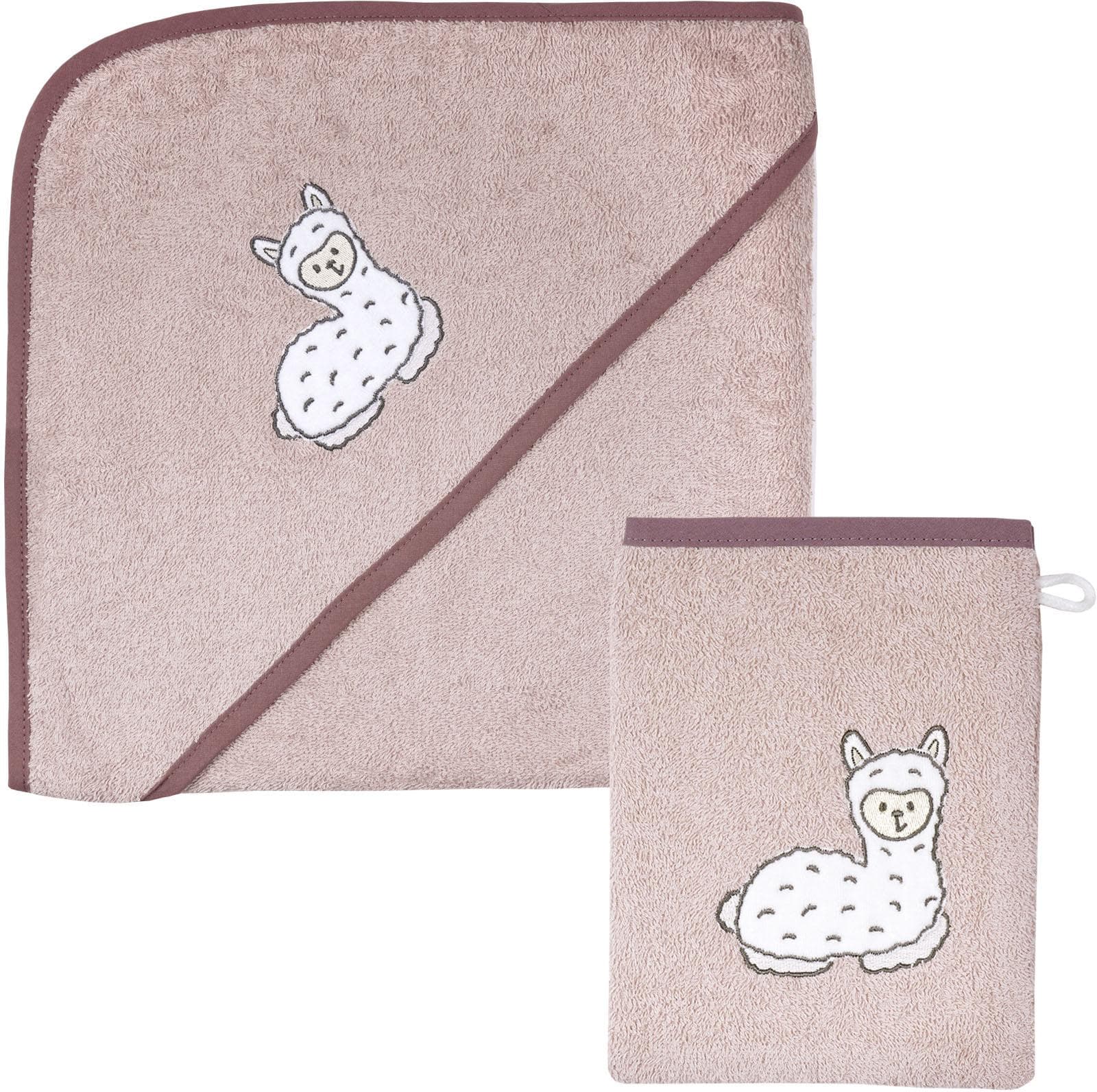 Wörner Handtuch Set Rosa Lama Frottier 2-tlg.