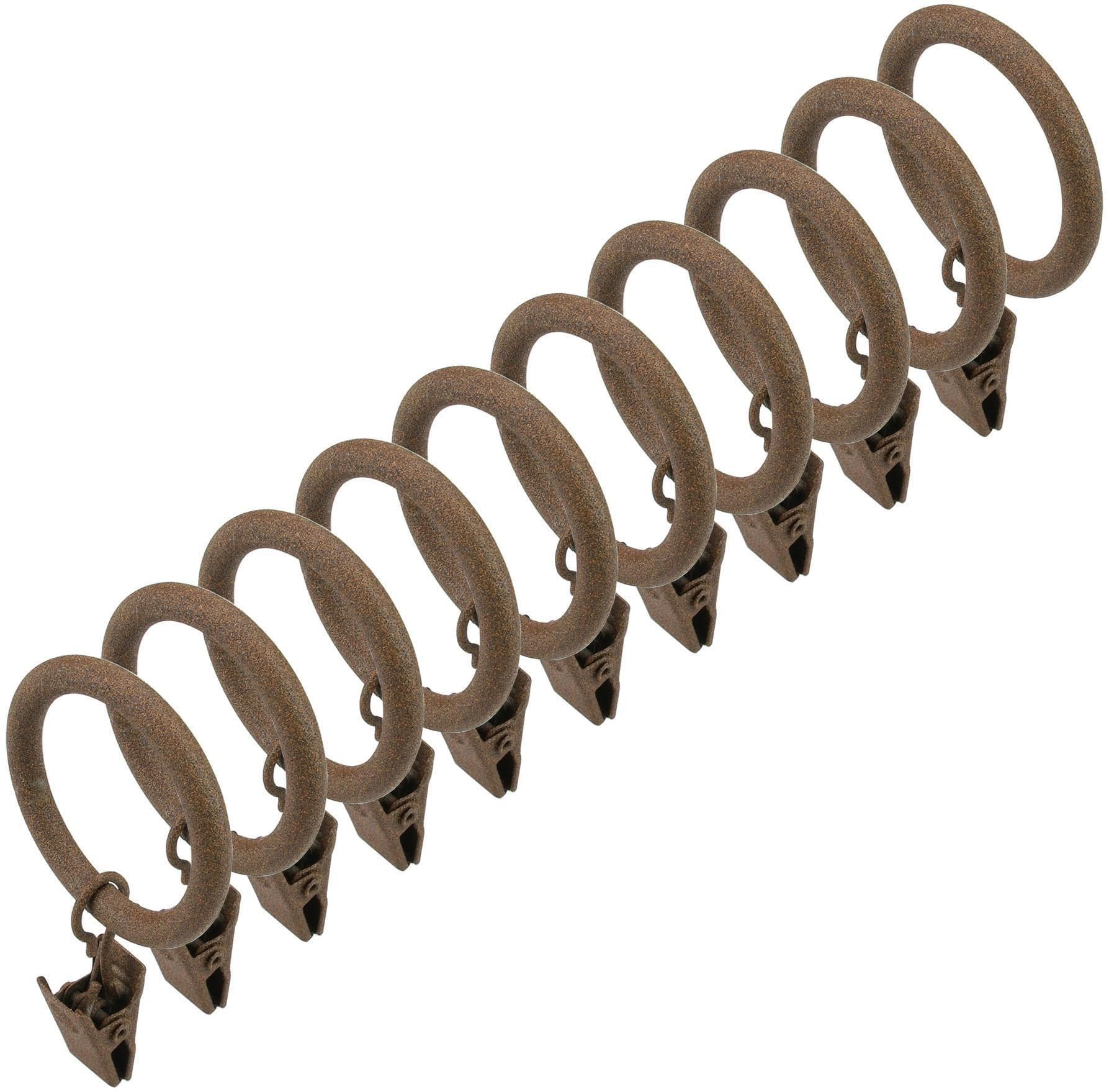 LIEDECO Gardinenring Rostbraun Metall Ø 1,6cm mit Clip