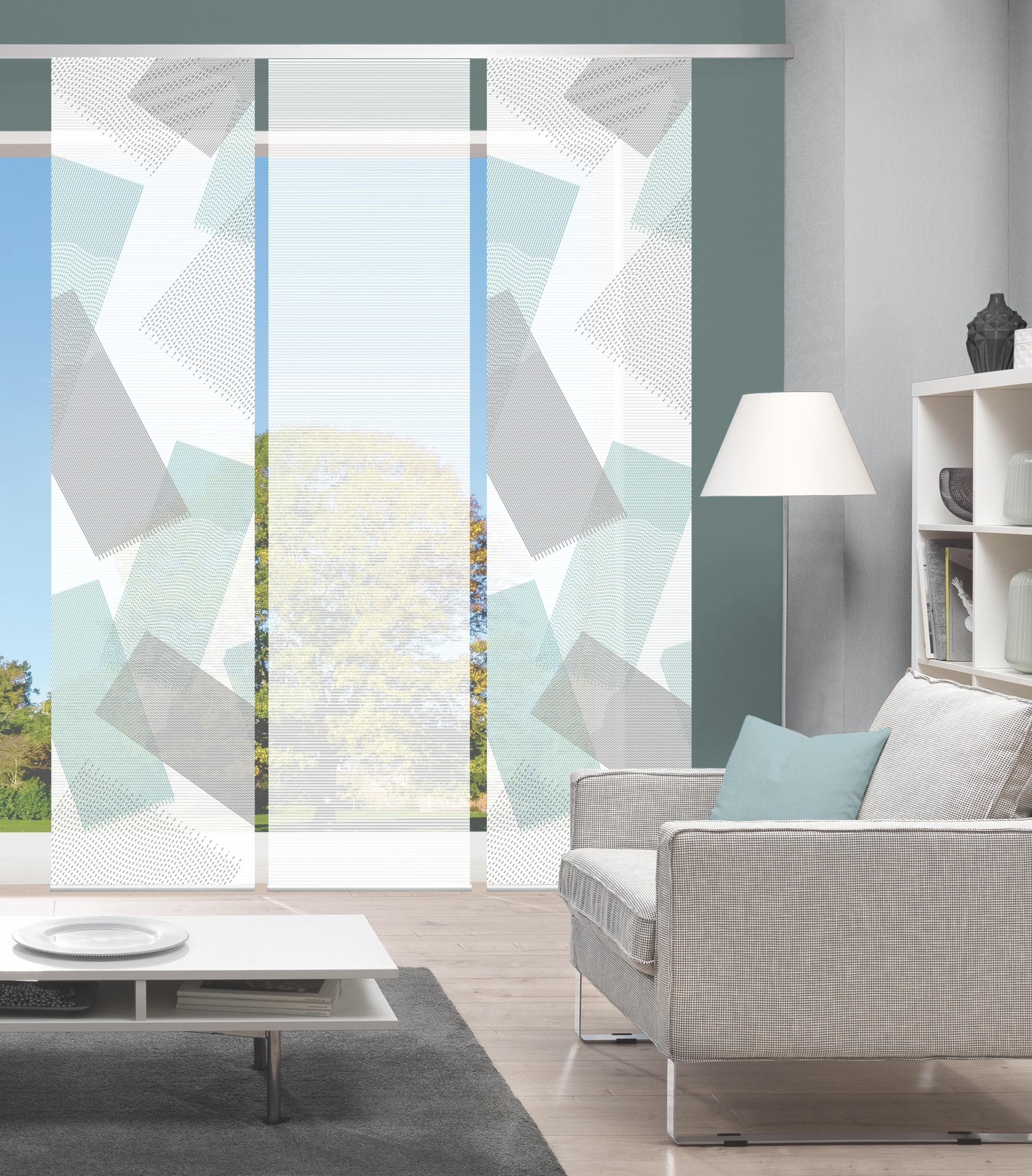 VISION Schiebegardine NAYAH Bambus-Optik Grün 260cm