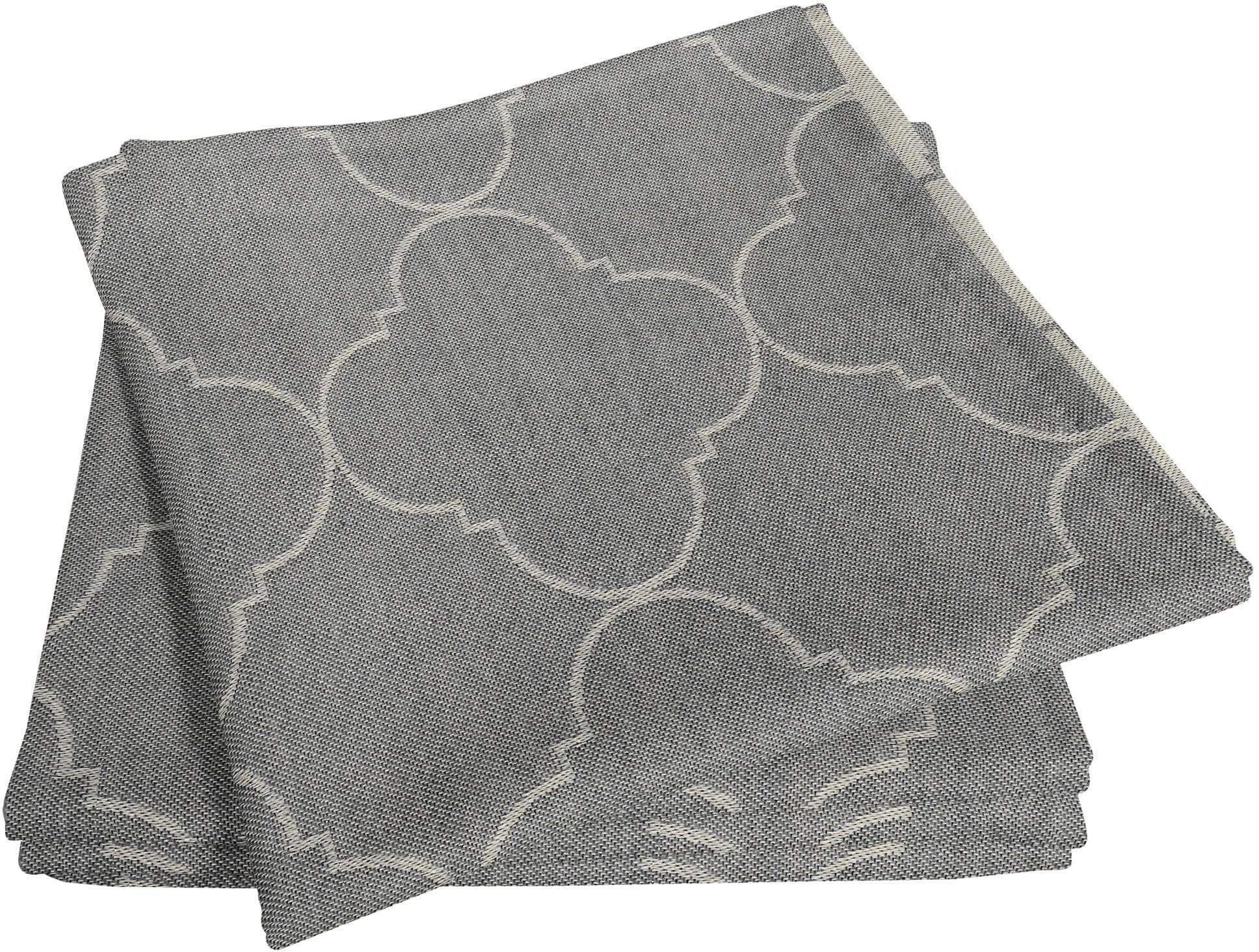 ADAM Stoffservietten Indian Cortezada Light 4er-Set Grau Bio-Baumwolle