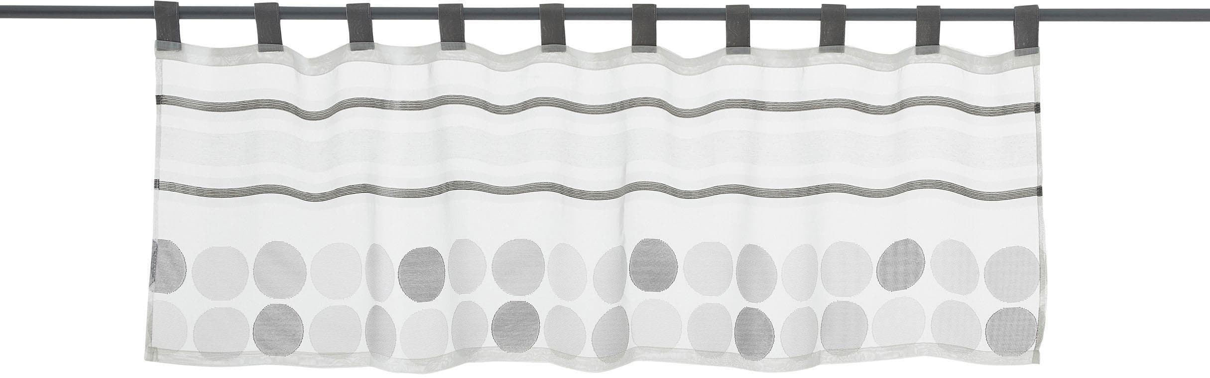 DECOLIFE Scheibengardine Malie Weiß 140x45cm Voile Polyester