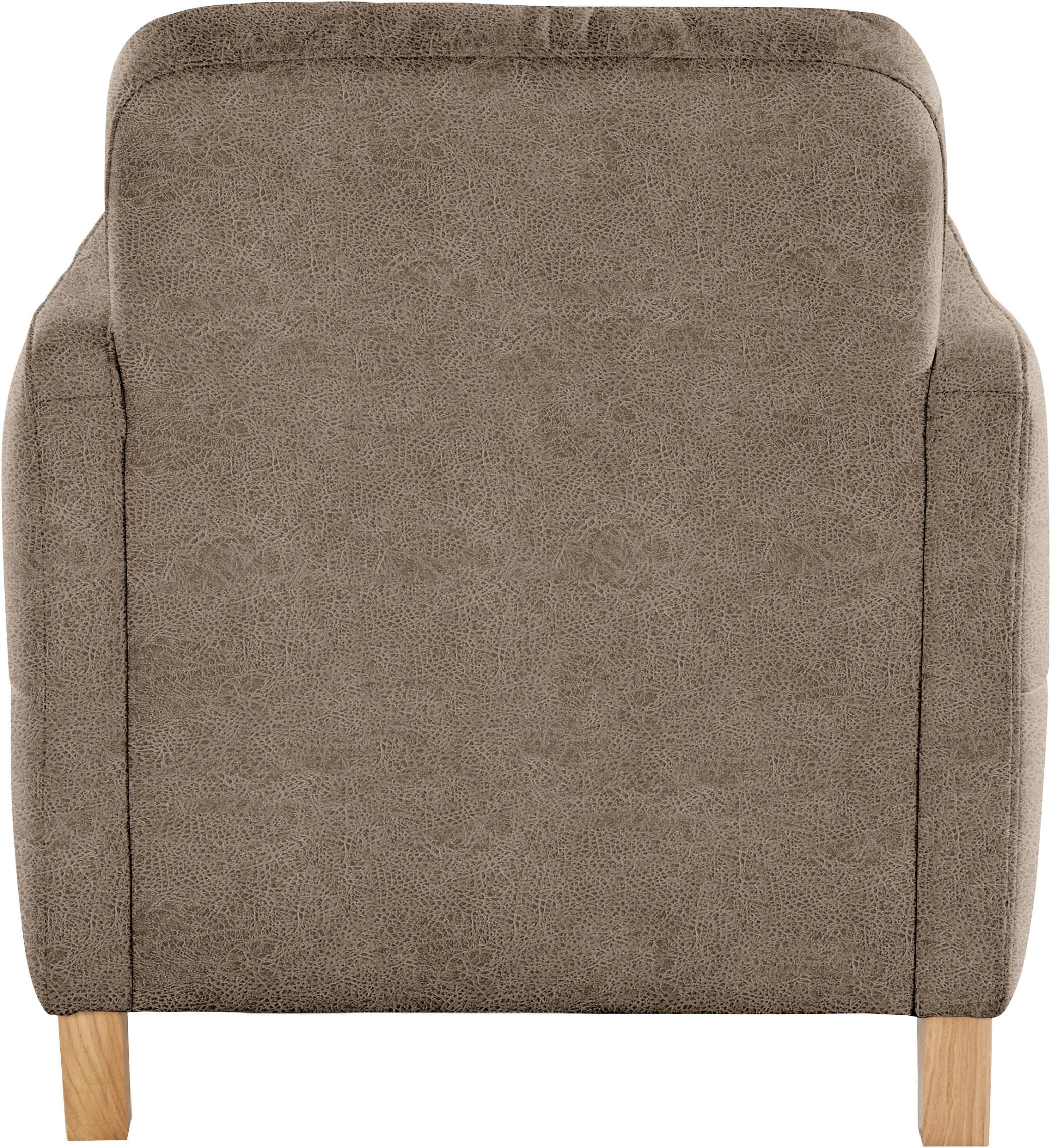 EXXPO Sessel Elio Cappuccino Kunstleder & Leder Modern