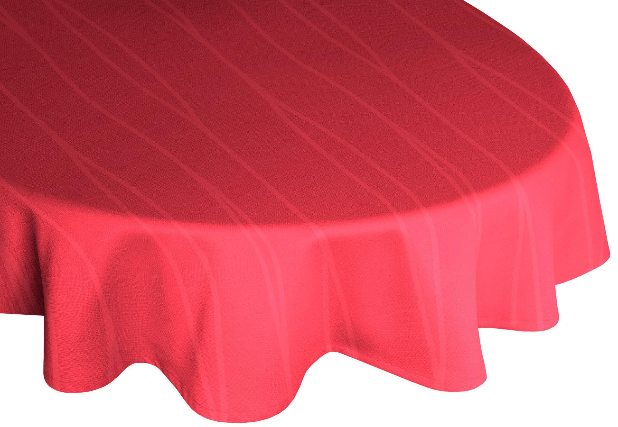 WIRTH Tischdecke LANGWASSER Oval Rot Kunstfaser