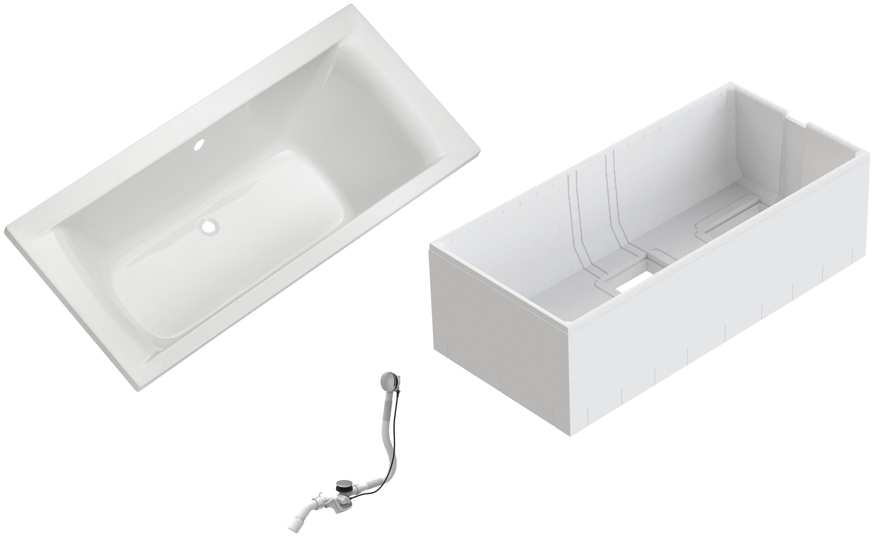 OTTOFOND Duobadewanne Weiß 190x80 cm Sanitäracryl