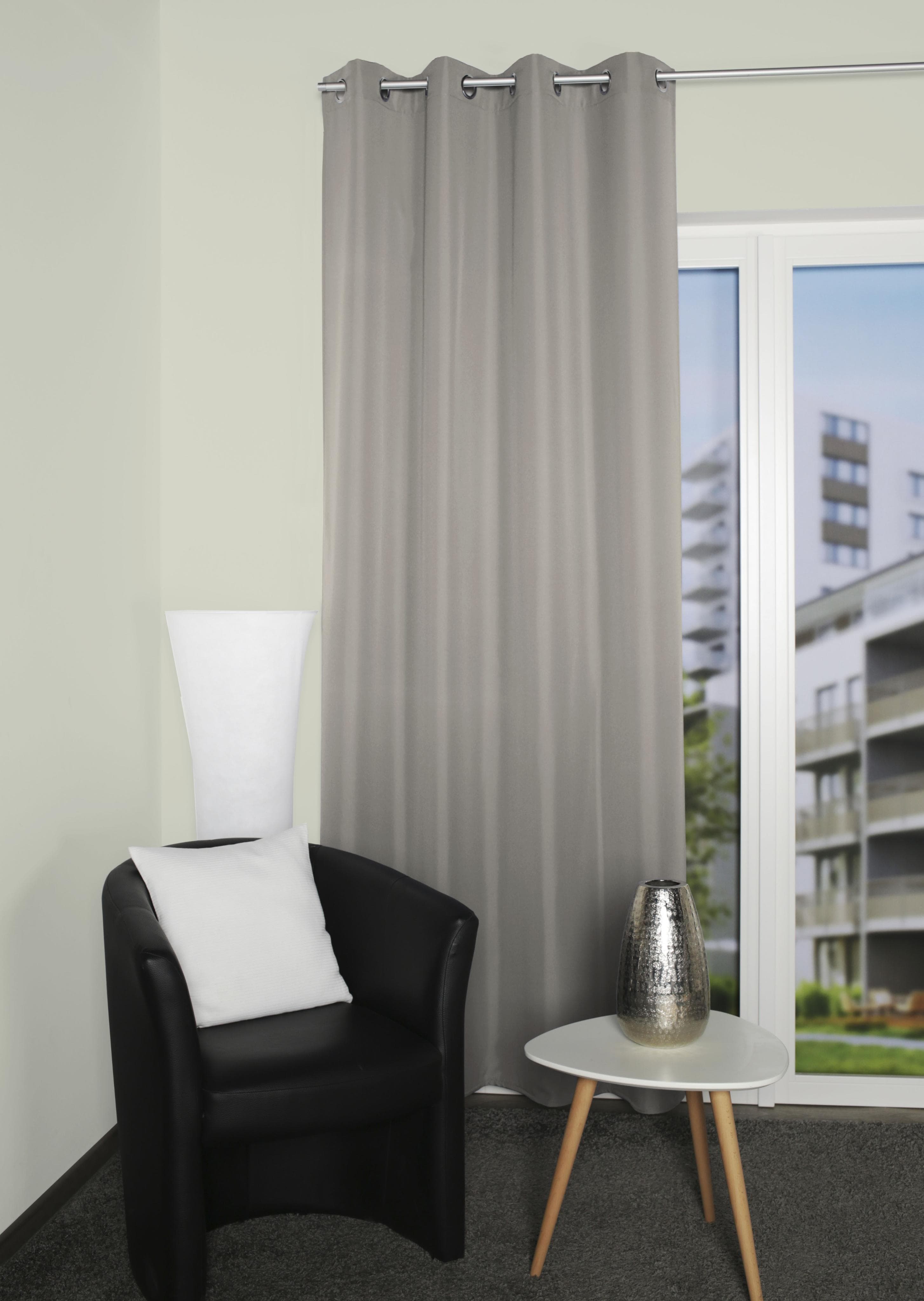 Home Basics ATLANTIK Ösenschal Vorhang - Blickdicht & Stilvoll in Polyester