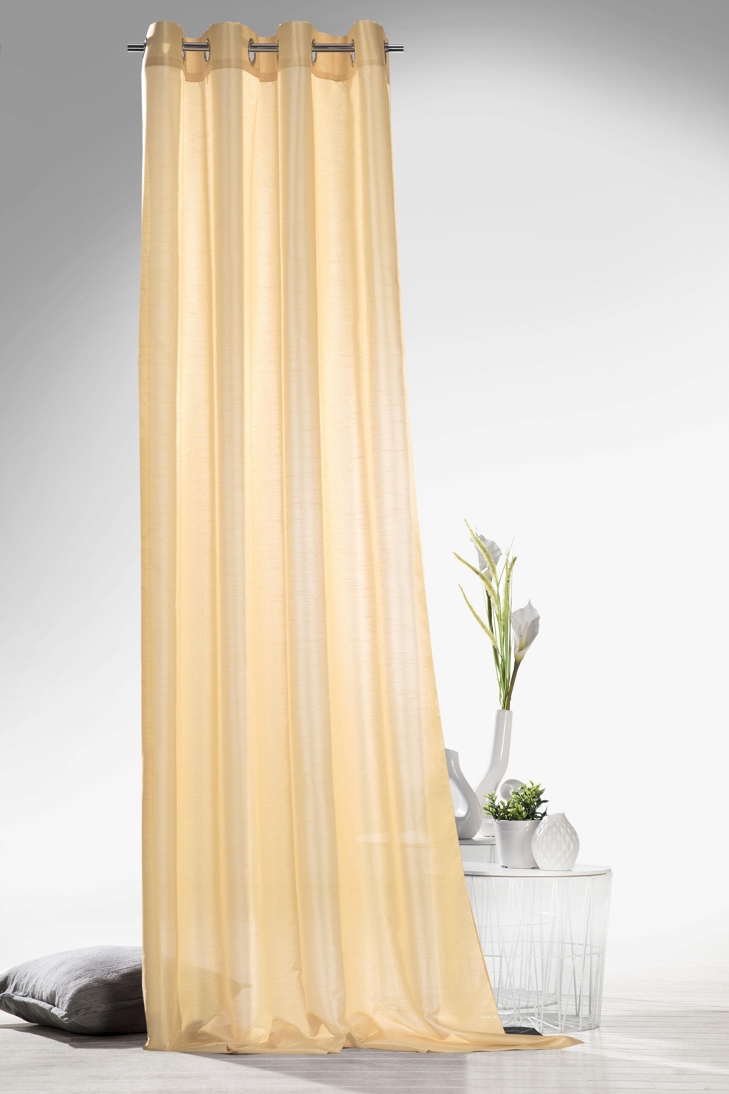 WECKBRODT Vorhang Klara Beige 140x245cm Polyester Ösenschal