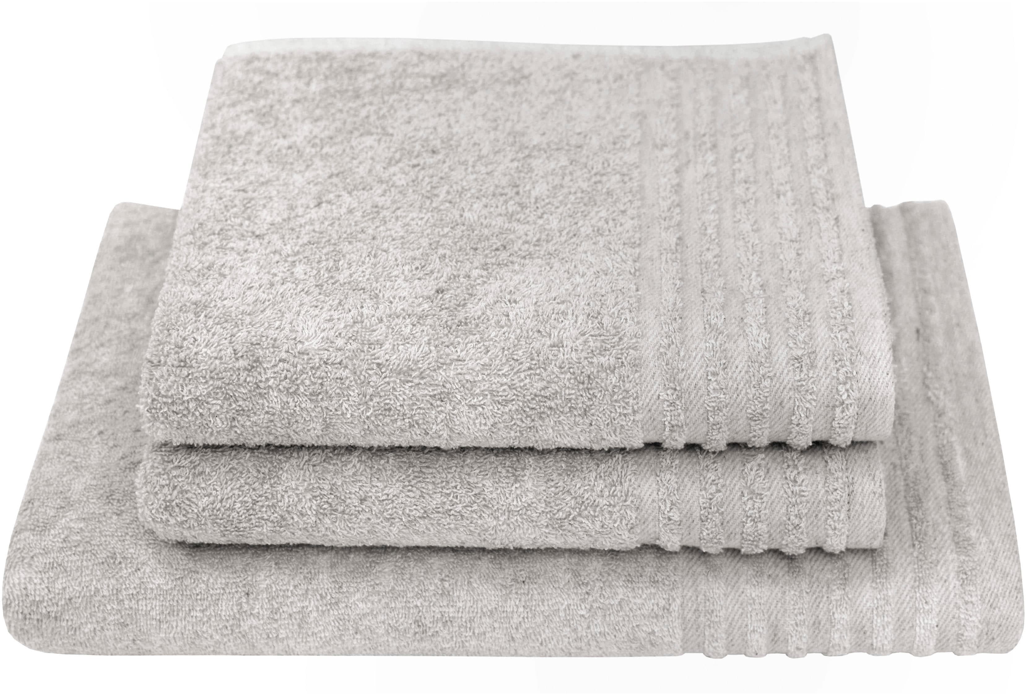 DYCKHOFF Handtuch Set Deep Harmony Energy Silber 3-tlg. Frottier Hanf