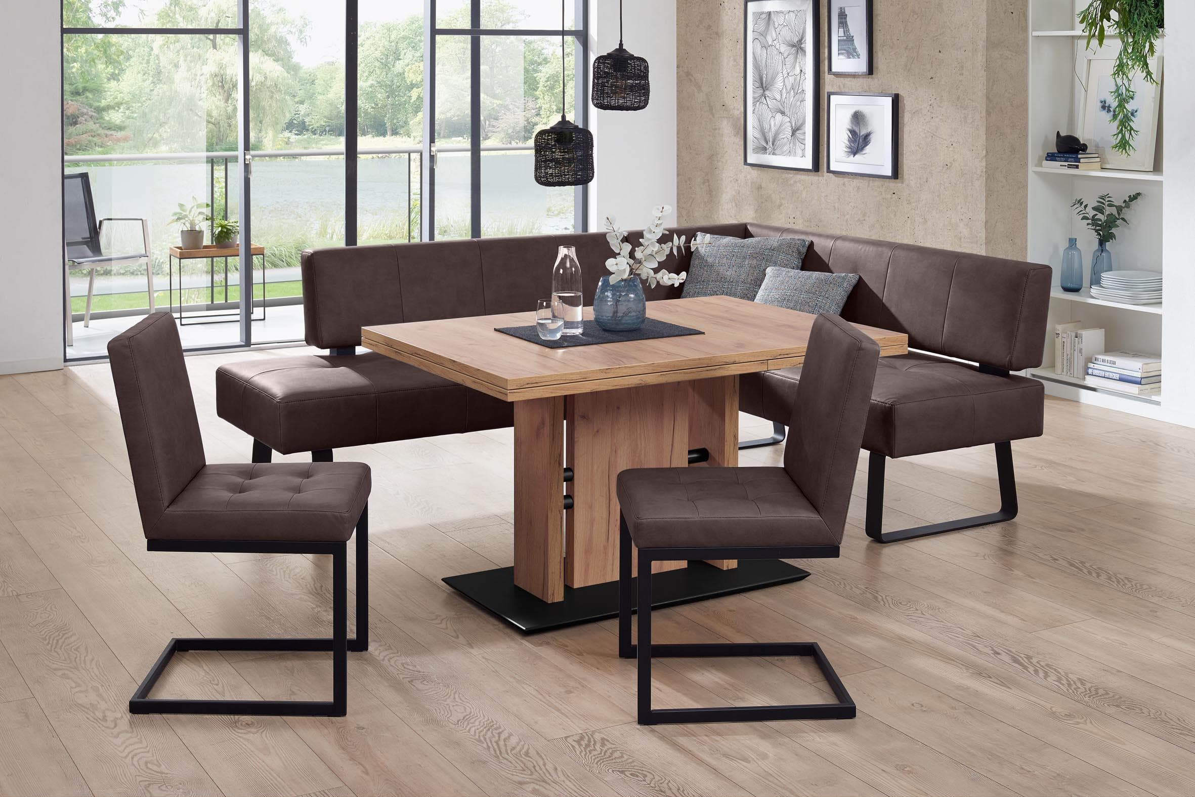 K+W Komfort & Wohnen Spider II Essgruppe mit Auszugstisch und Eckbank