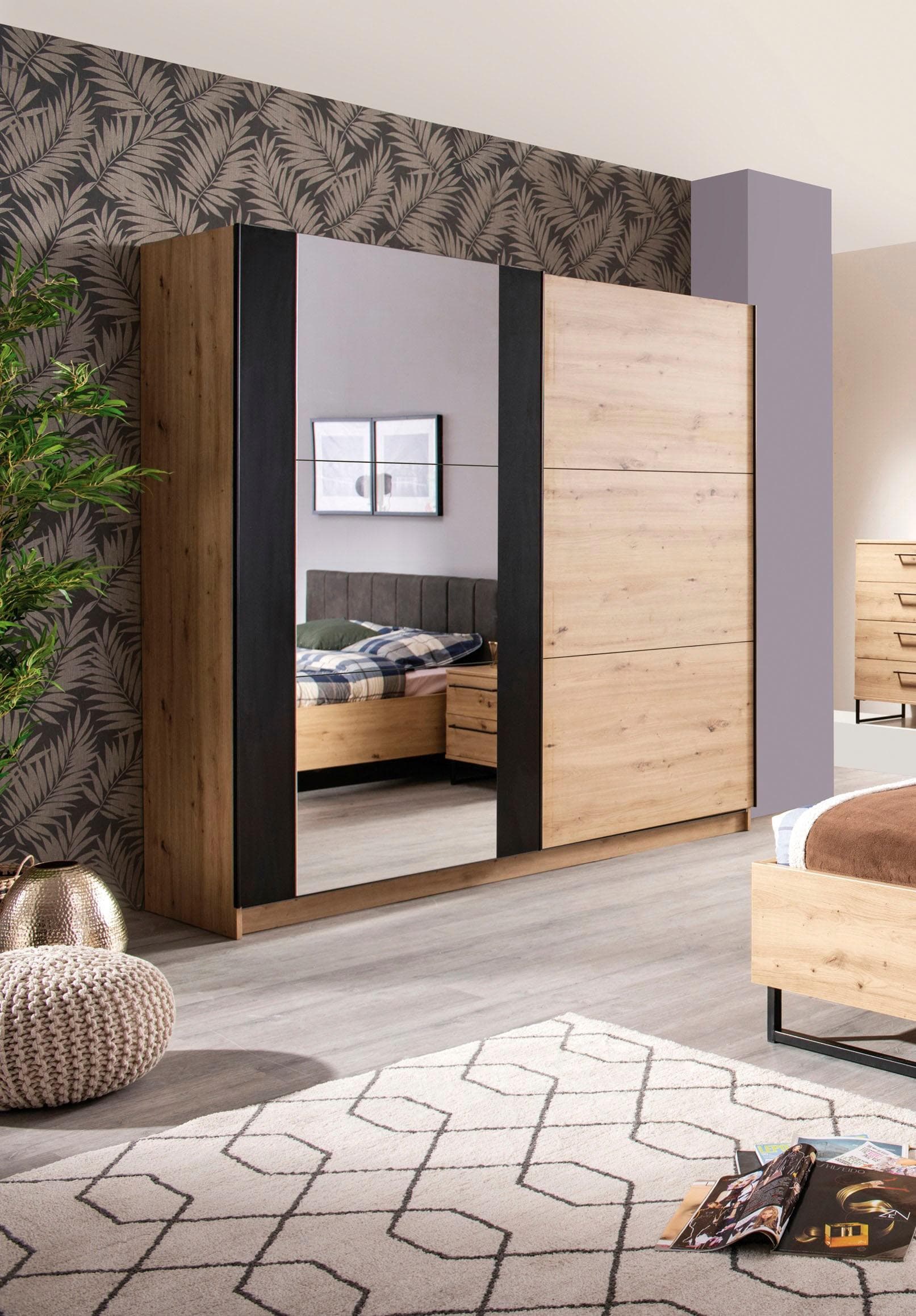 INOSIGN Sardinia Schwebetürenschrank mit Spiegel und FSC®-Zertifizierung