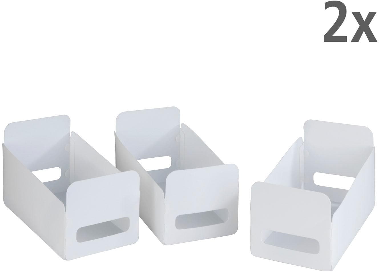 WENKO Organizer Universal 6er Set Weiß Faltbar Kunststoff