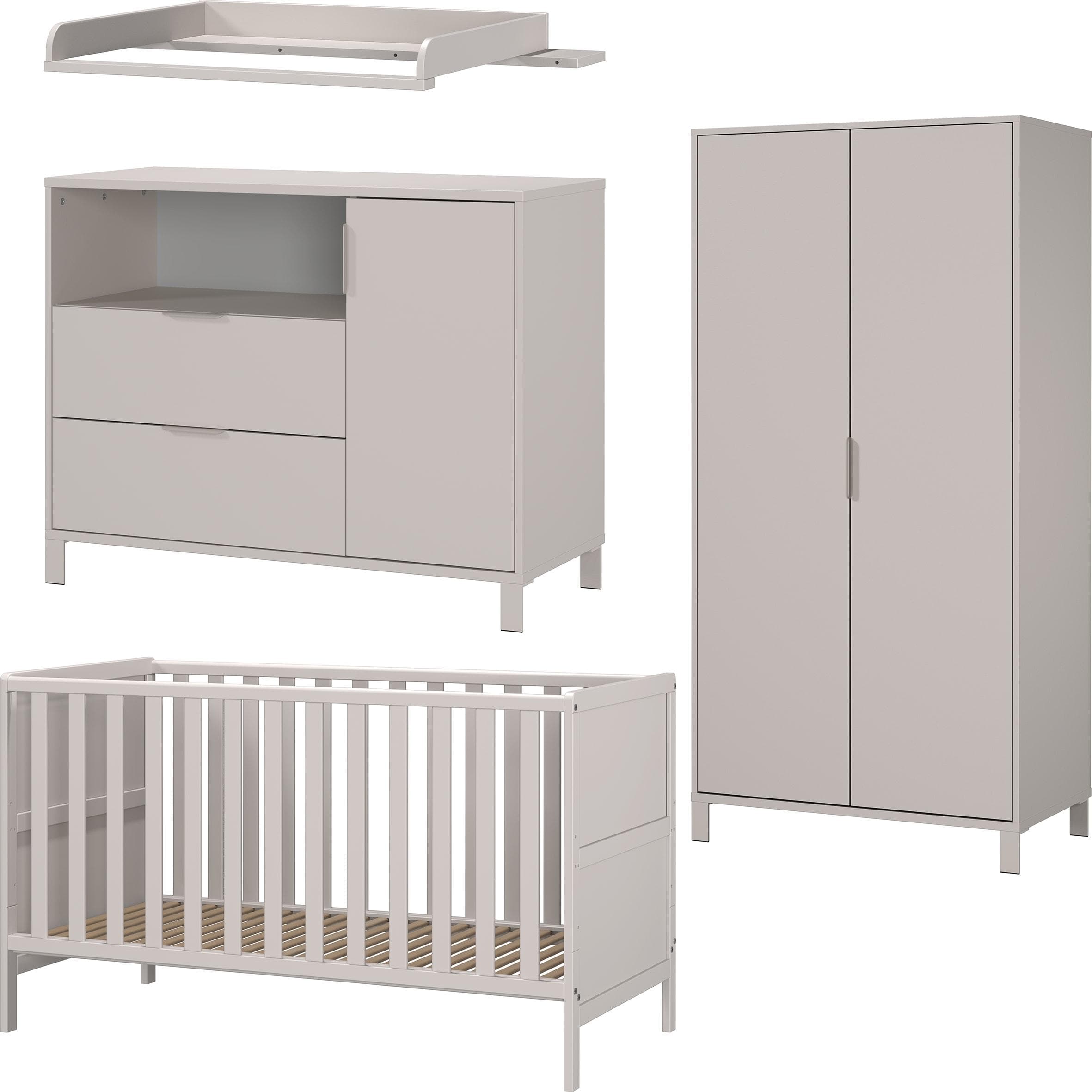 Babymöbel-Set GERMANIA GW-Alkmaar mitwachsendes Kinderbett braun