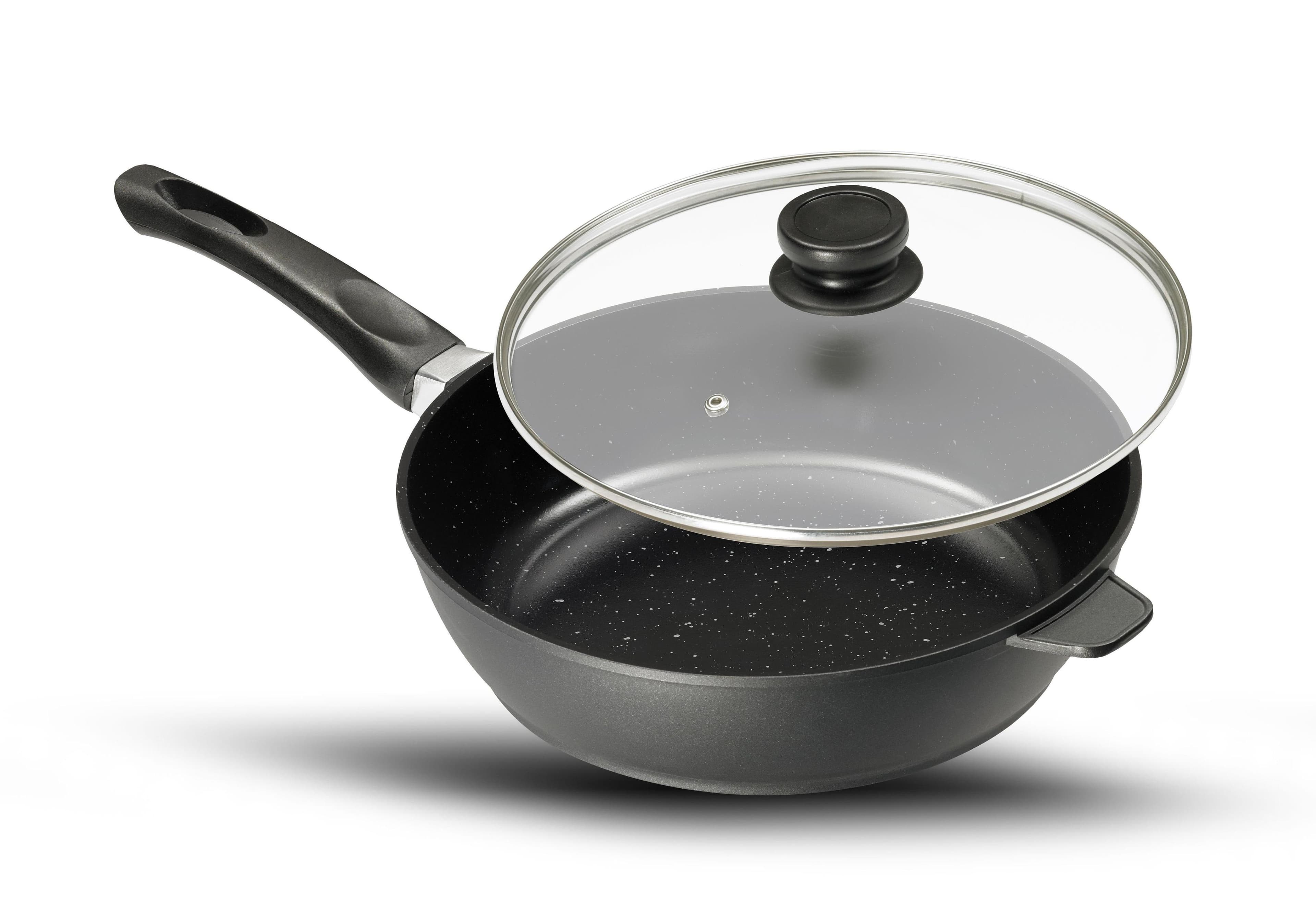 Bratpfanne KING Anthrazit 24 cm mit Glasdeckel Induktion