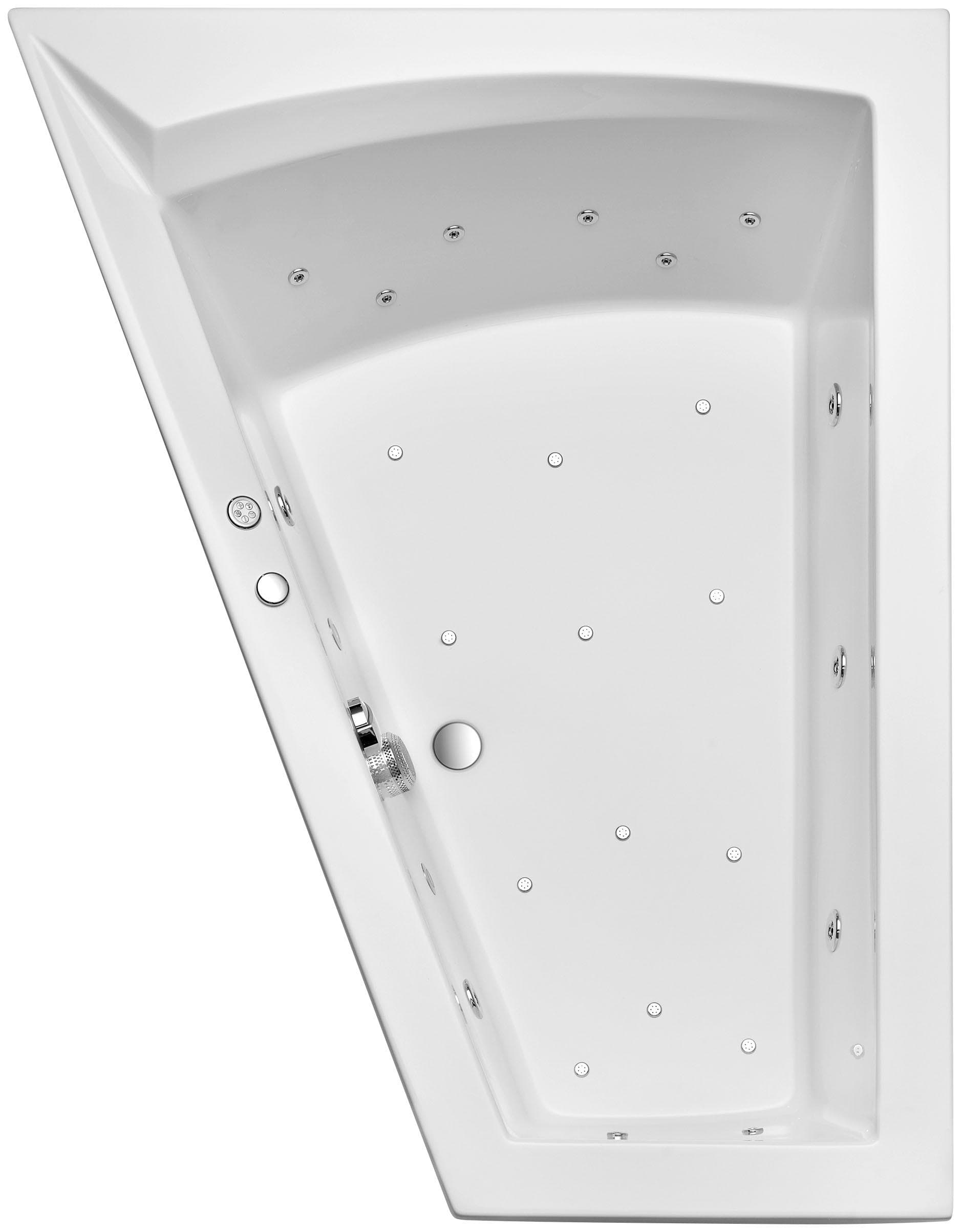 Whirlpool-Badewanne OTTOFOND Galia II Mod. B Weiß Sanitäracryl 175x135 cm