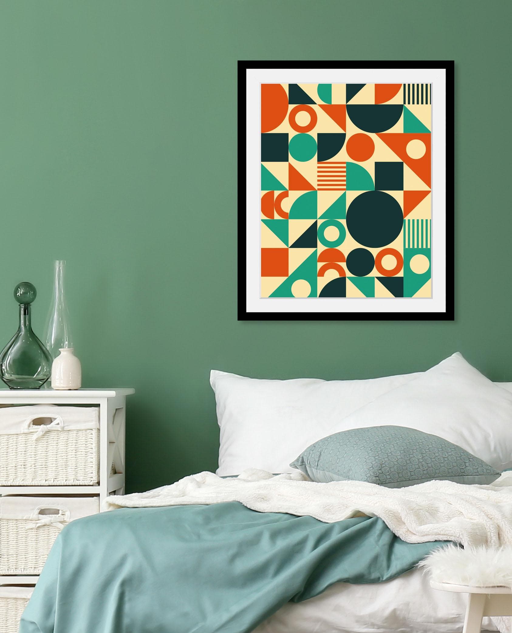 QUEENCE Christine Wandbild Bunt Schwarz Grafikdesign
