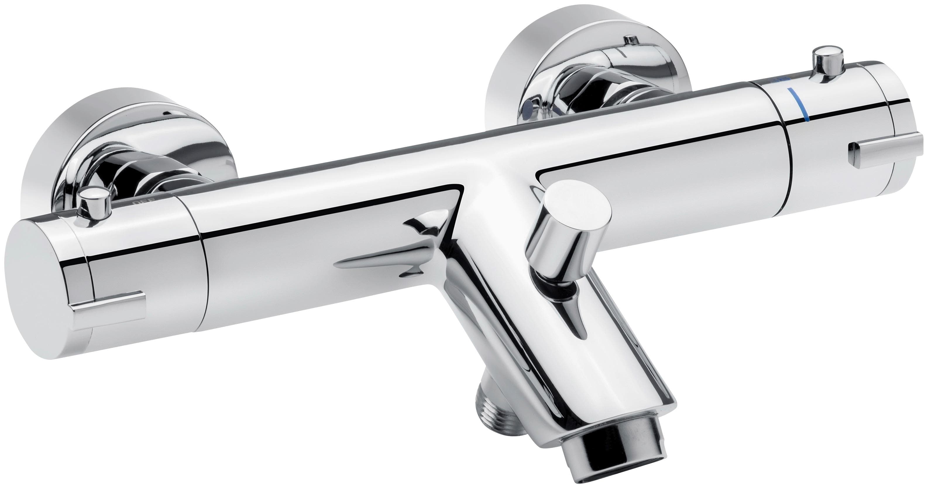 CORNAT Badarmatur Alan Messing Silberfarben Hochdruck-Armatur