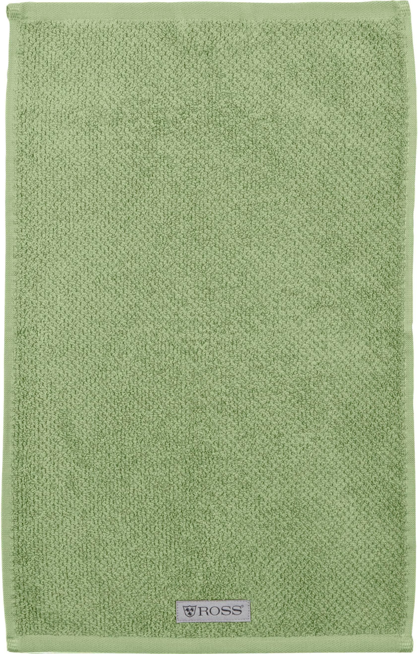 ROSS Gästehandtücher Selection 6-tlg. Piniengrün Bio-Baumwolle Frottier