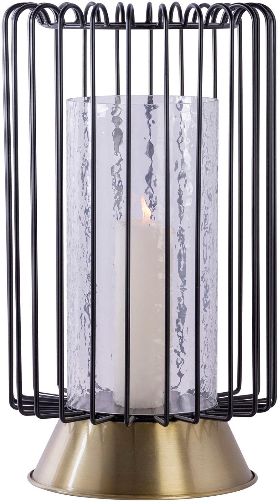 KAYOOM Kerzenständer Malibu 125 Gold Windlicht mit Stabgitter