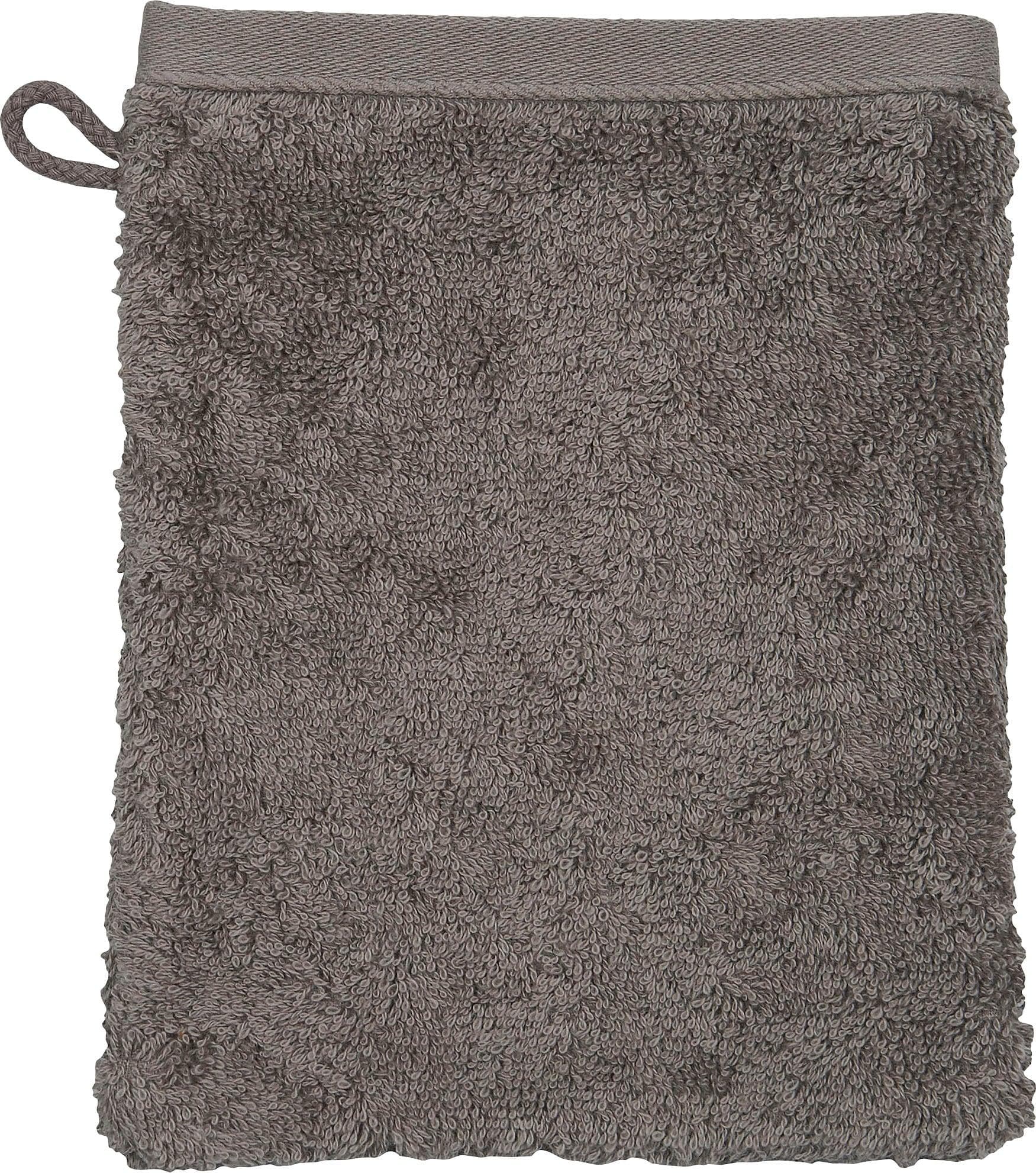 ROSS Vita Waschhandschuch Grau Frottier 100% Baumwolle