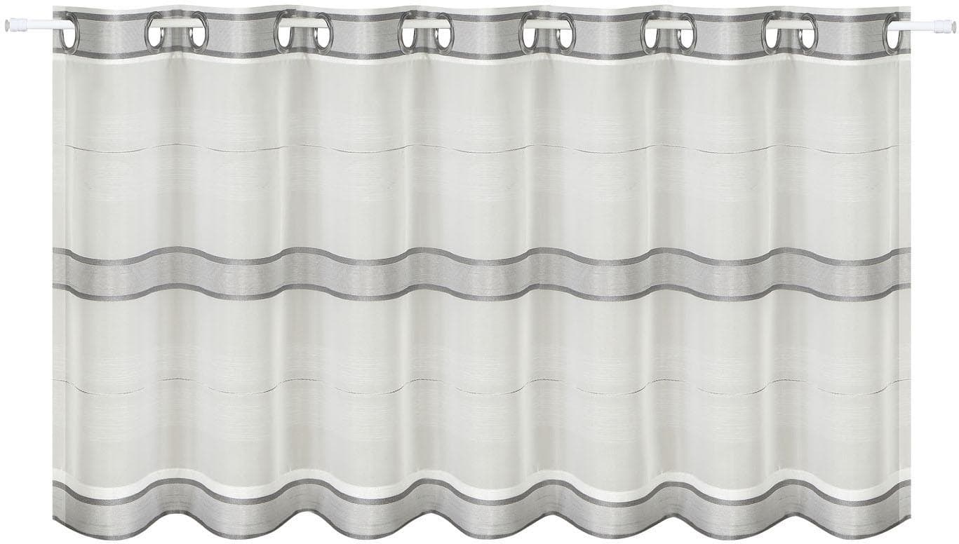 Scheibengardine GERSTER Ubbe Beige Streifen Design