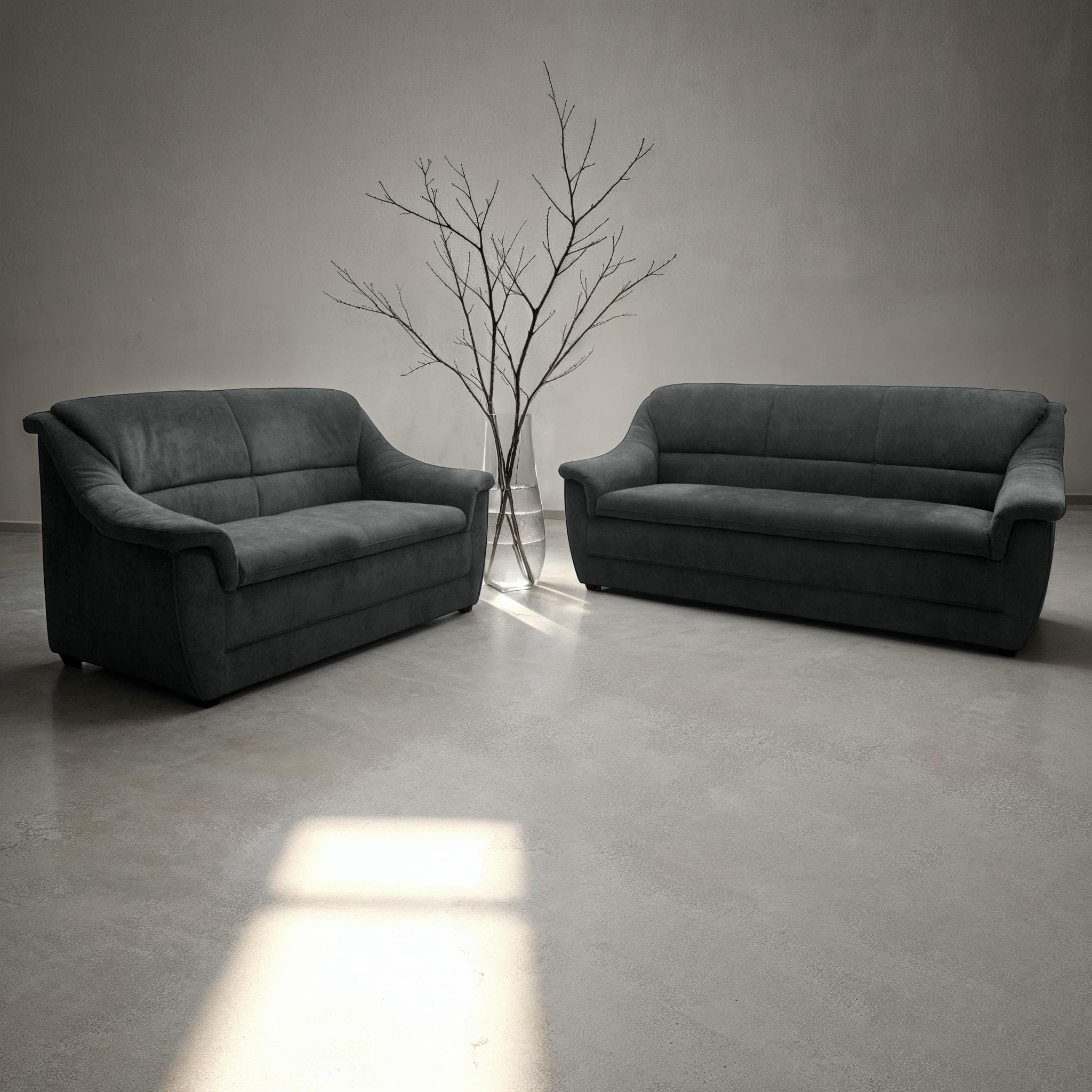 DOMO collection Polstergarnitur Lale 3- und 2-Sitzer Set Grau