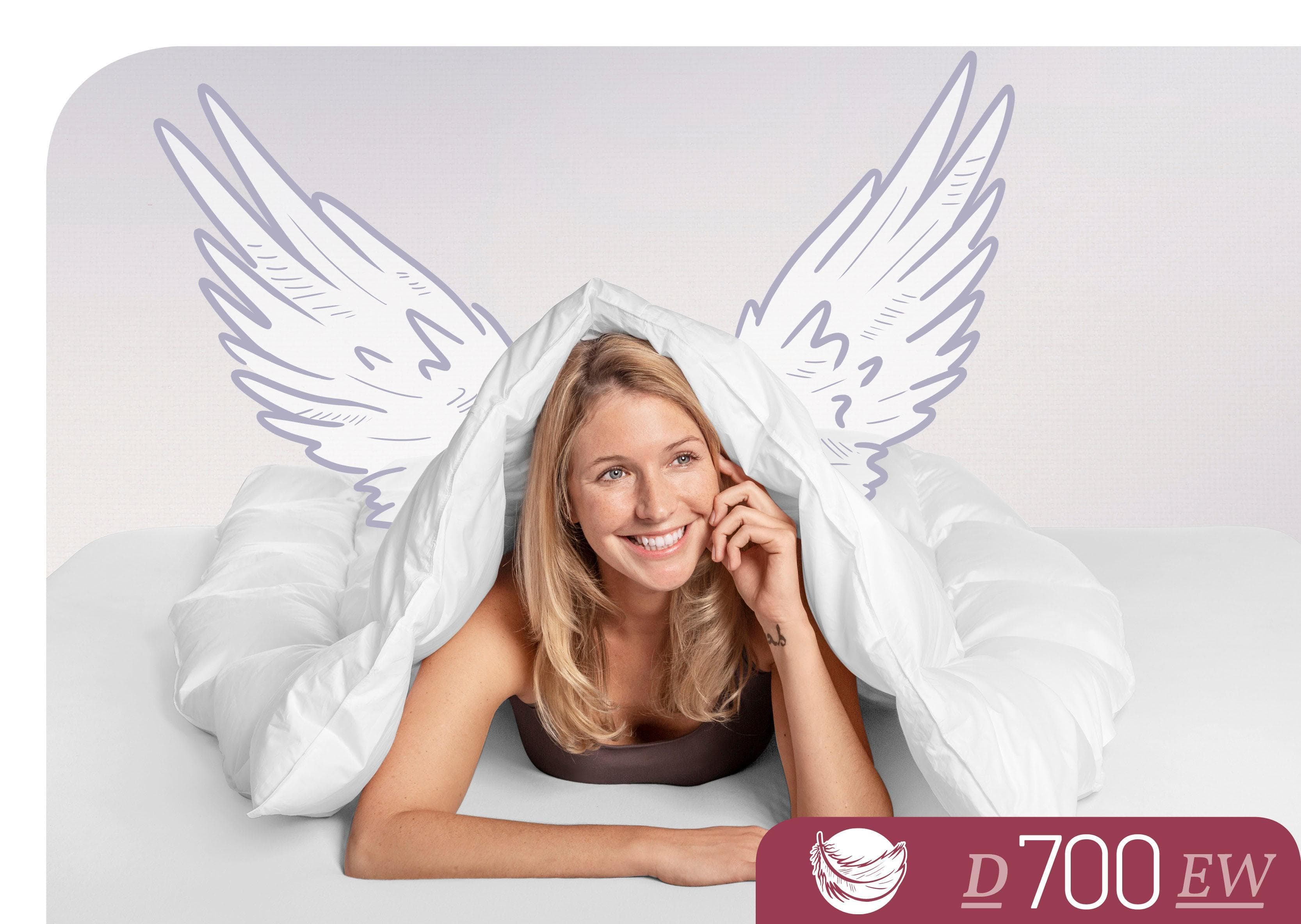 Schlafstil Gänsedaunenbettdecke D700: Hochwertige Daunendecke für alle Jahreszeiten