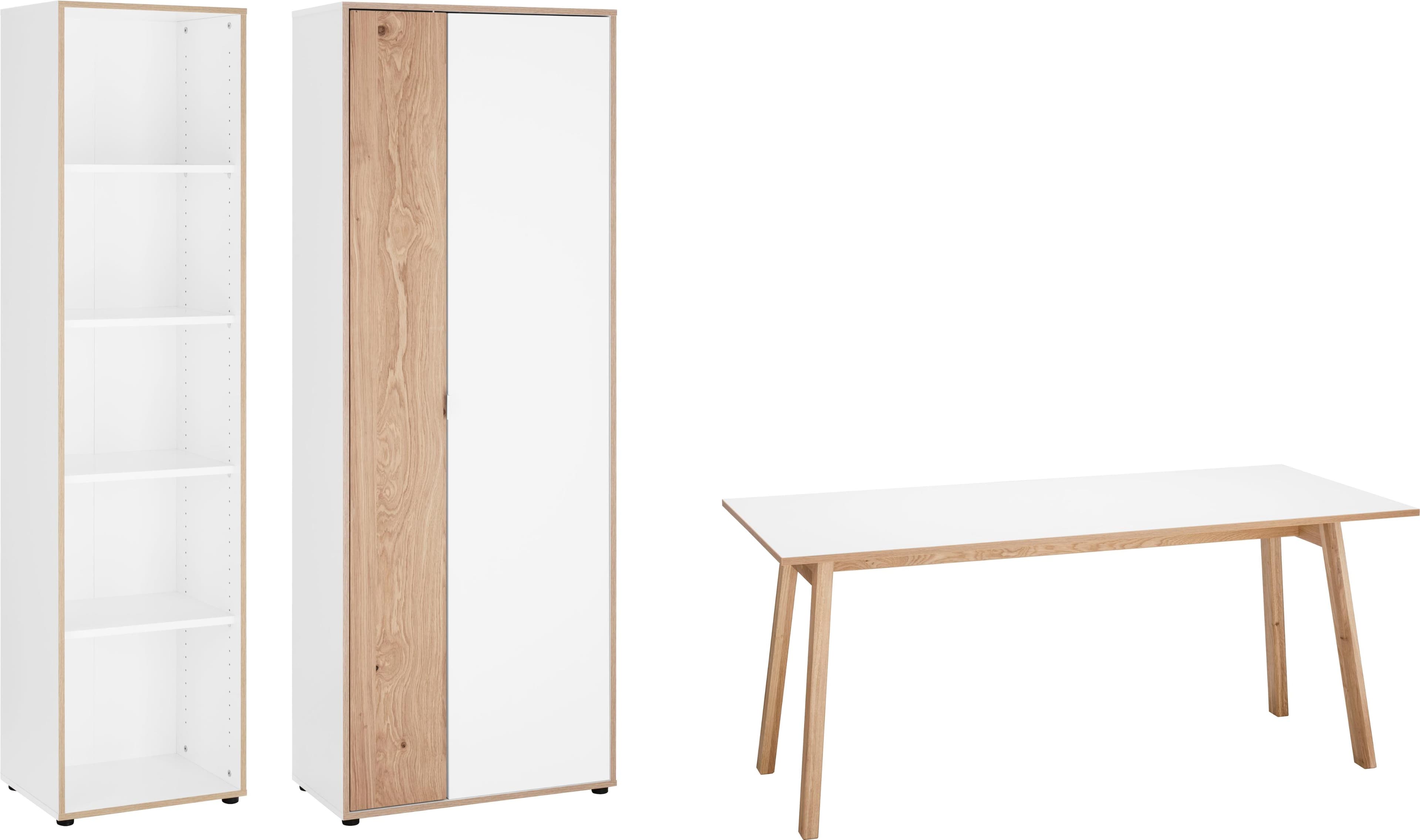 Büromöbel-Set VOGL MÖBELFABRIK Trelle Weiß Holzwerkstoff