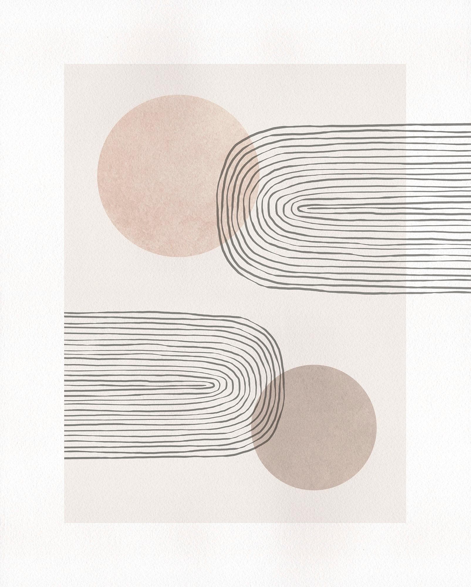 Komar Line Art Rainbow Wandbild Beige