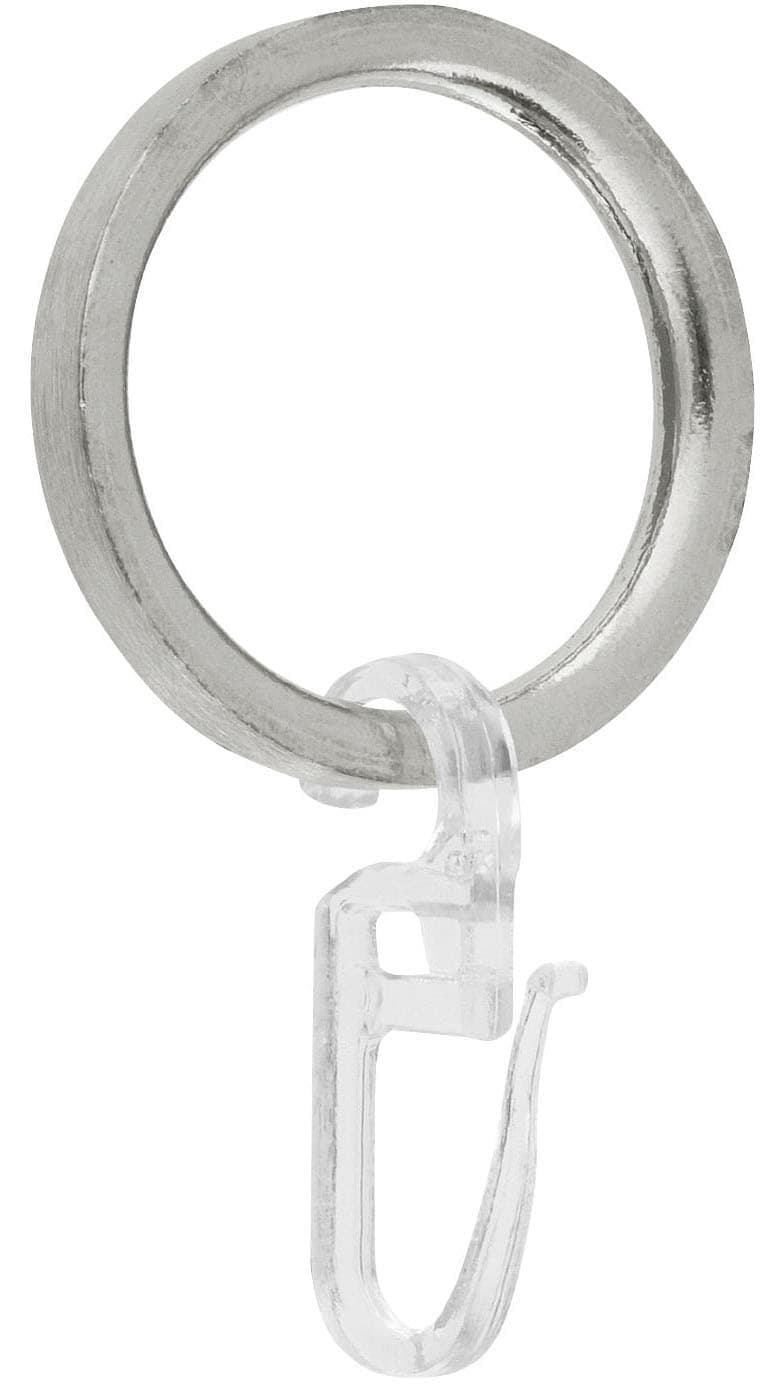 Garesa Gardinenring mit Haken Gr. 1 Silber Edelstahl