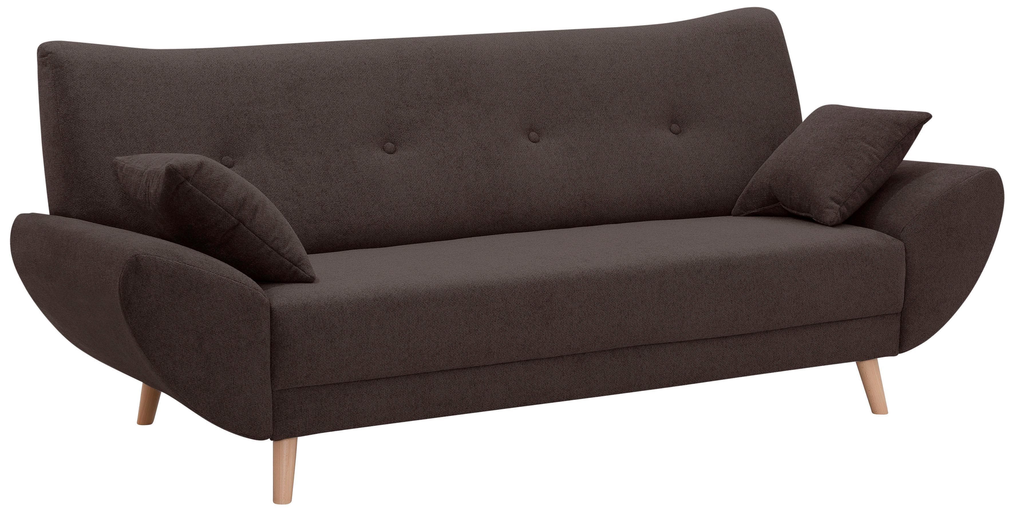 HOME AFFAIRE Polstergarnitur Basta 3-tlg. Dunkelbraun Polyester