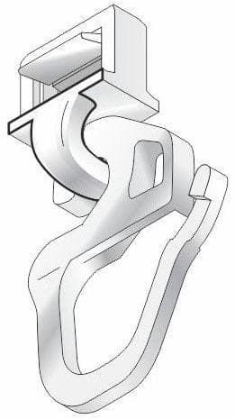 HINNO Klick-Gleiter HC71 Weiß 100-Stück Set für Gardinenschienen