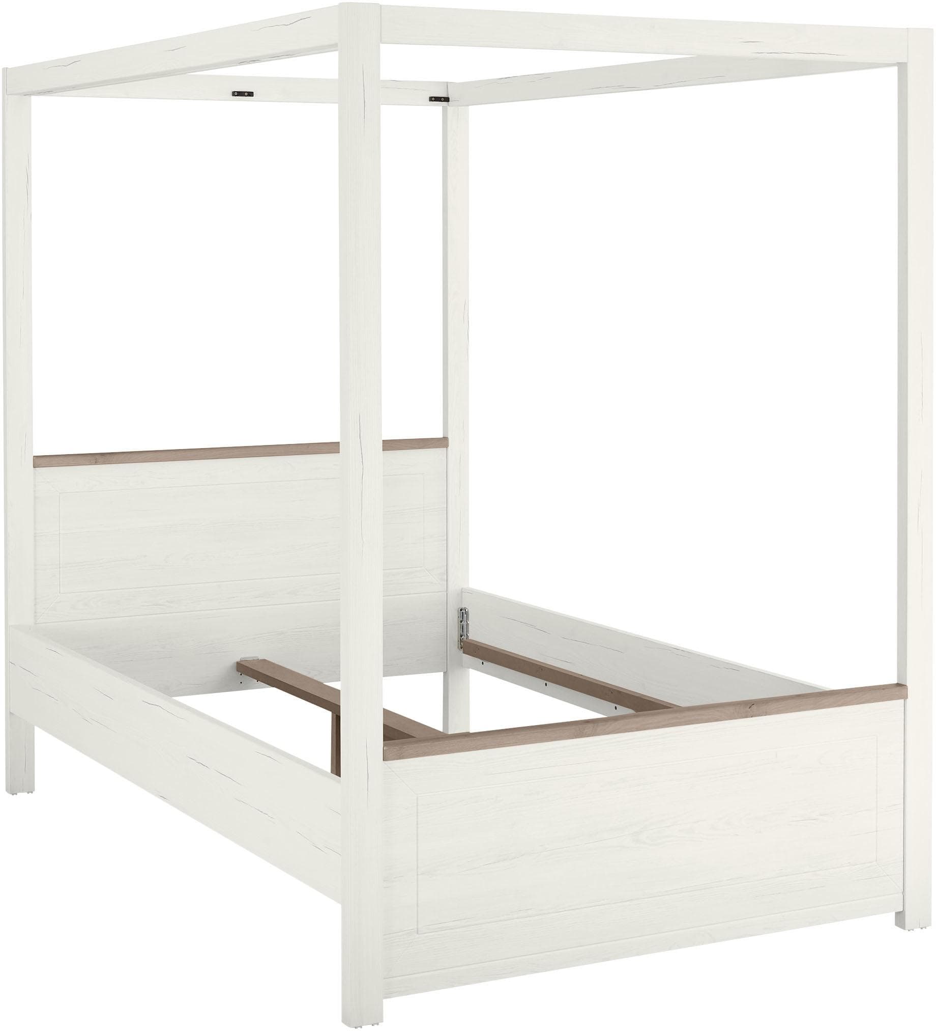 Himmelbett York Schlafen Weiß Landhausstil