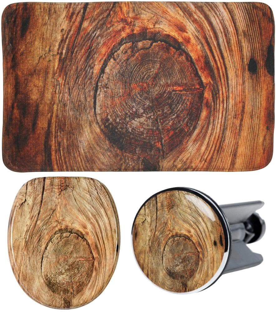 Sanilo Badaccessoire-Set Rustikal Braun MDF