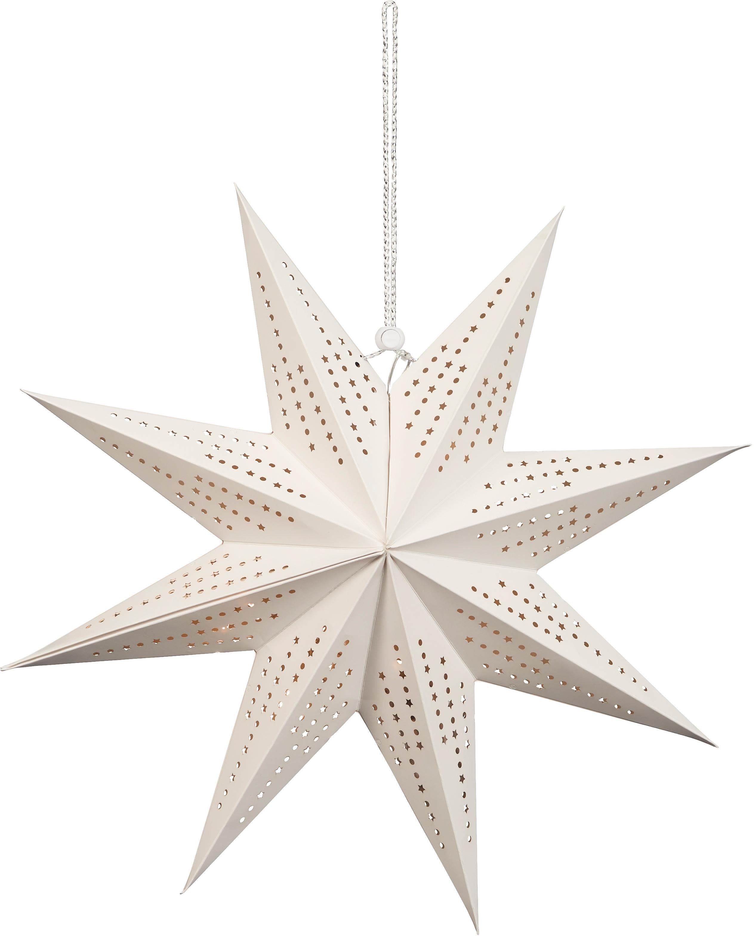 BONETTI LED Weihnachtsstern Weiß Papierstern 45cm