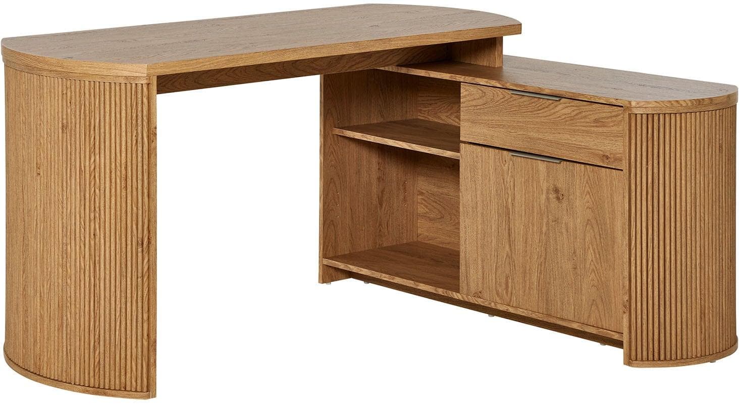 JAHNKE Eckschreibtisch MOON C 150 E montana eiche mit Stauraum