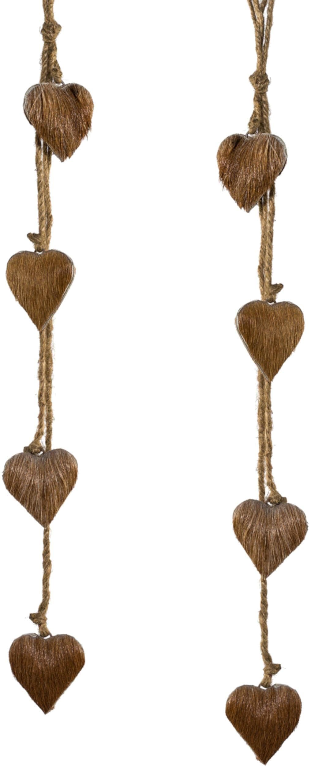 CREATIV DECO Dekohänger Weihnachtsdeko Braun 2er Set