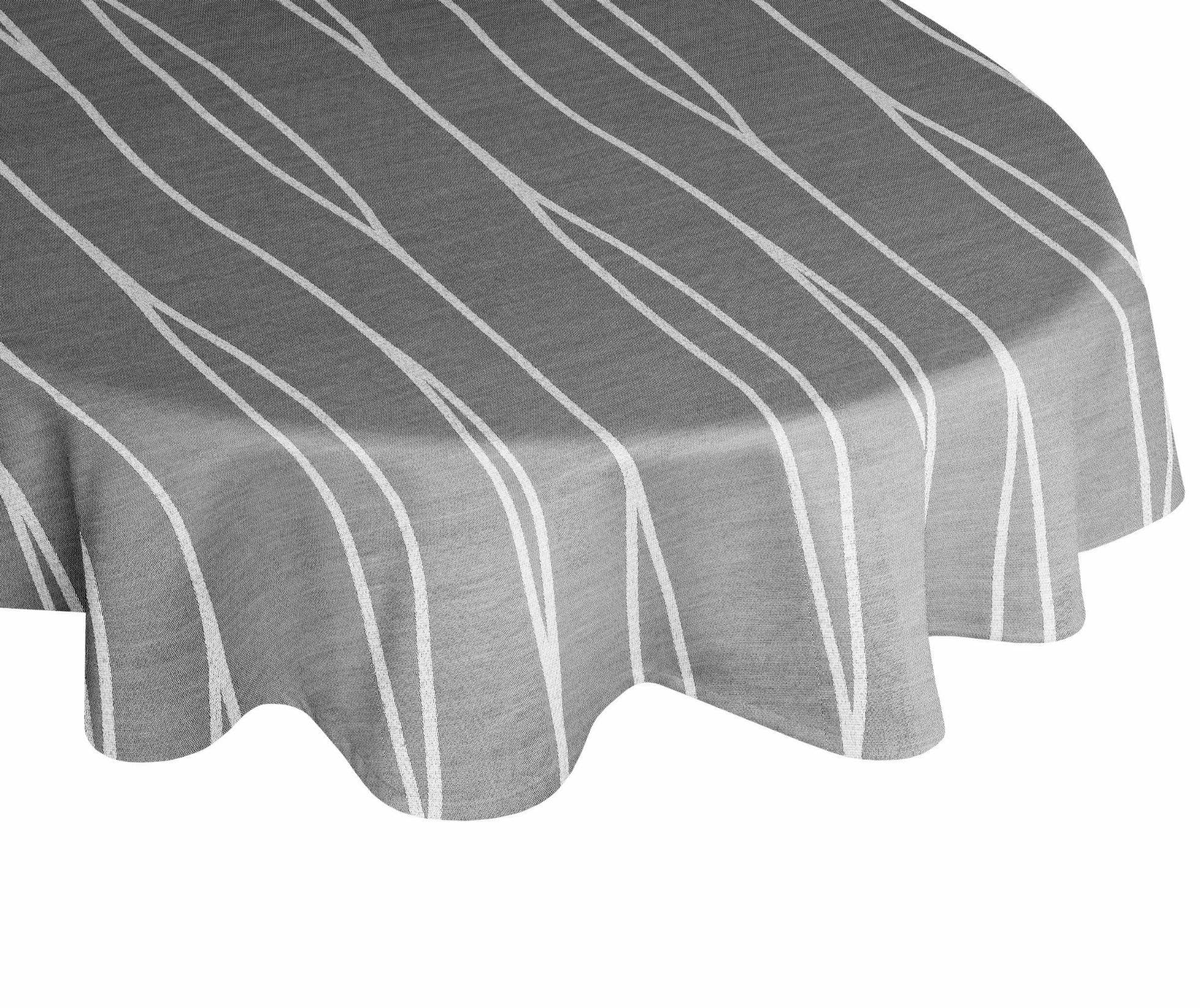 WIRTH DALLAS Tischdecke Oval Schwarz Kunstfaser