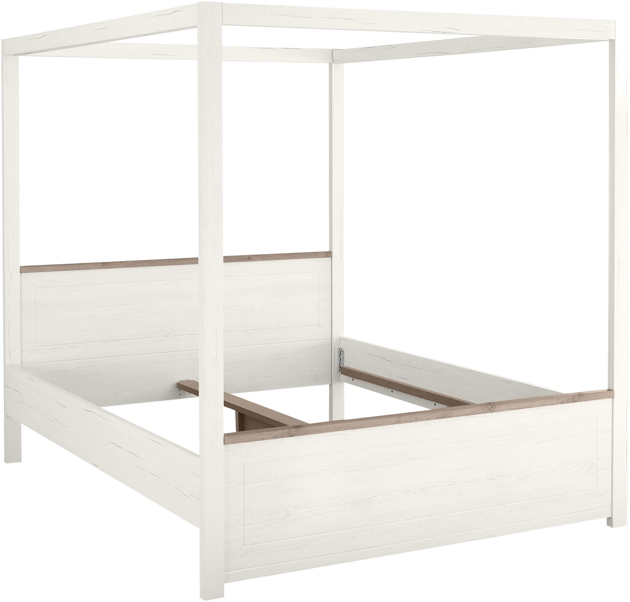 Himmelbett York Schlafen Weiß Landhausstil